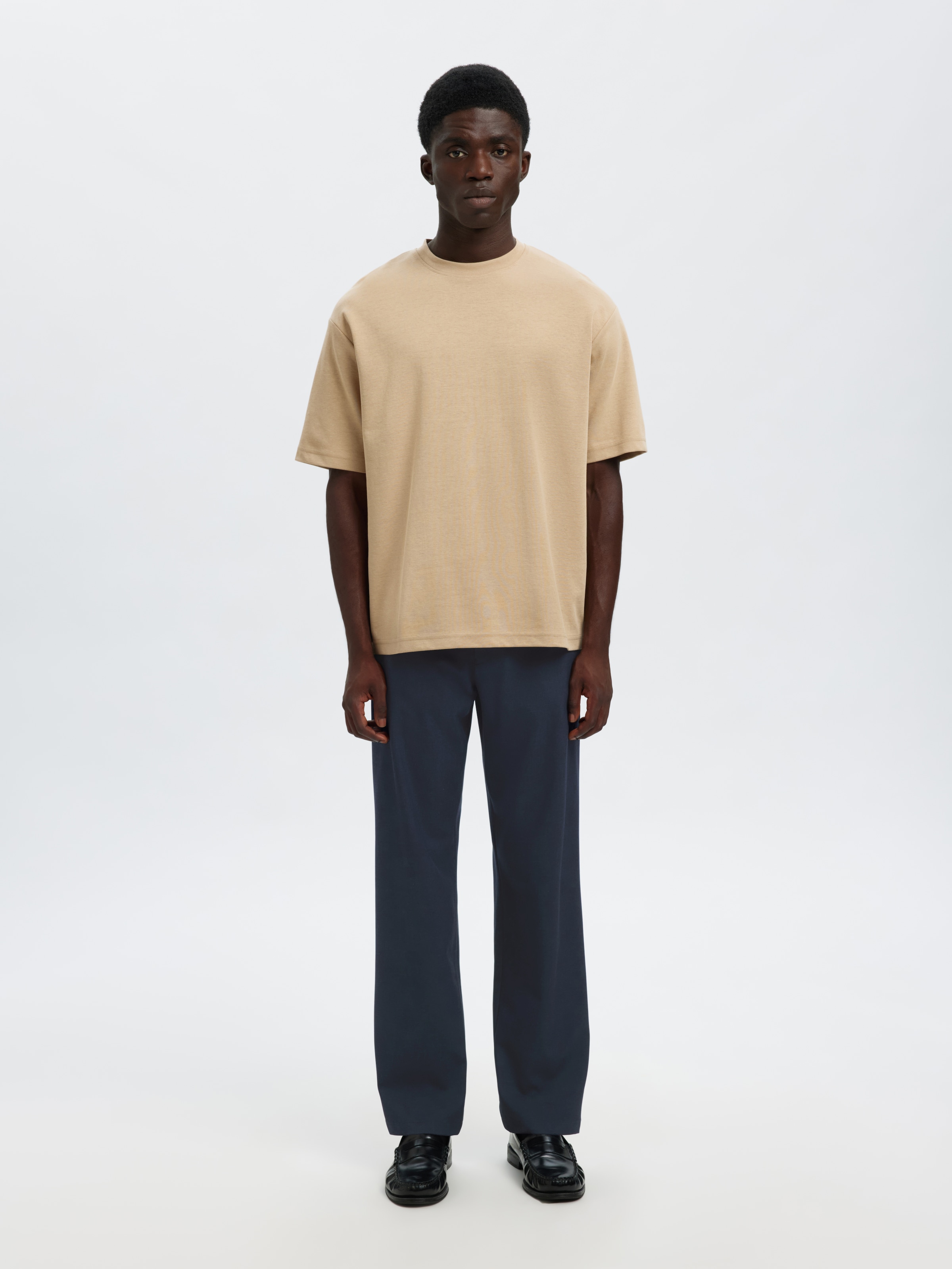 SELECTED Schlupfhose »SLH196-STRAIGHT ROBERT STRING PANT NOOS«  Materialmix, straight fit