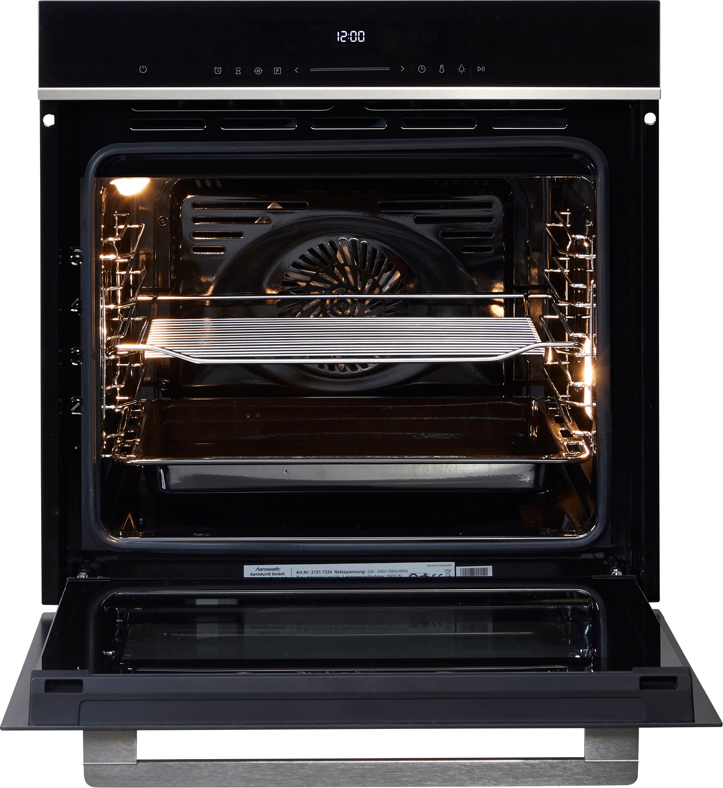 Hanseatic Einbaubackofen  »7NM30T0-E111E00«, Pizzastufe - damit die Pizza perfekt wird