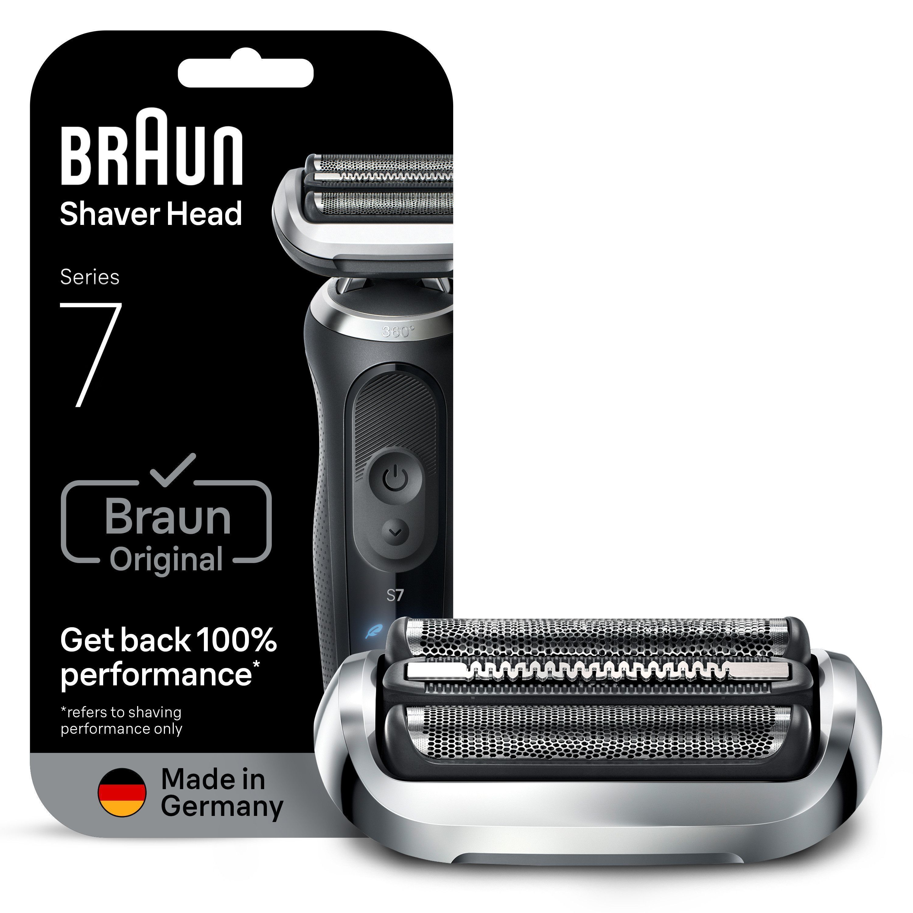 Braun Ersatzscherkopf »Series 7 74S« Kompatibel mit Series 7 Rasierern der Generation 70, 71 und 72 in silberfarben