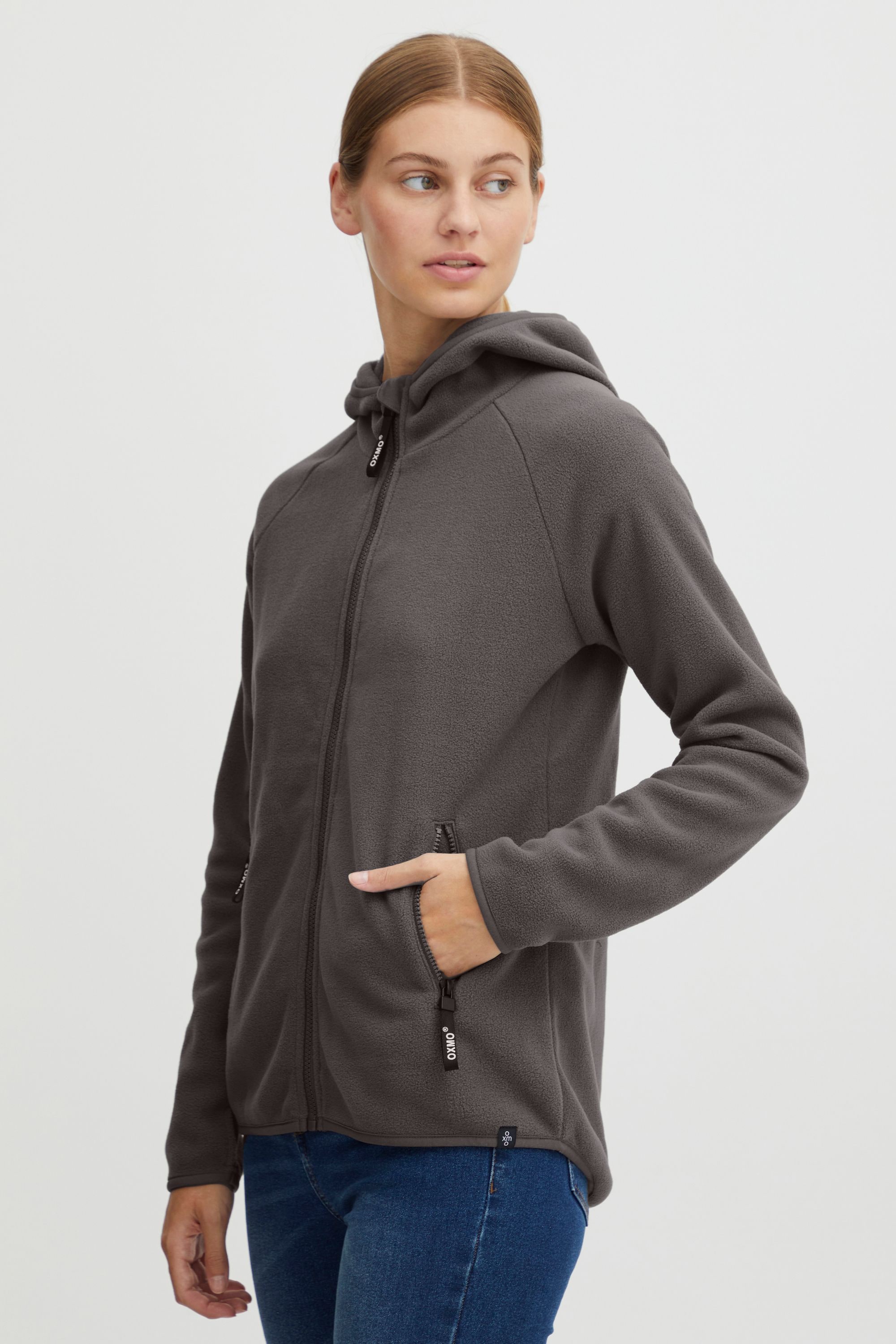 OXMO Fleecejacke »Fleecejacke OXFinja«, mit Kapuze
