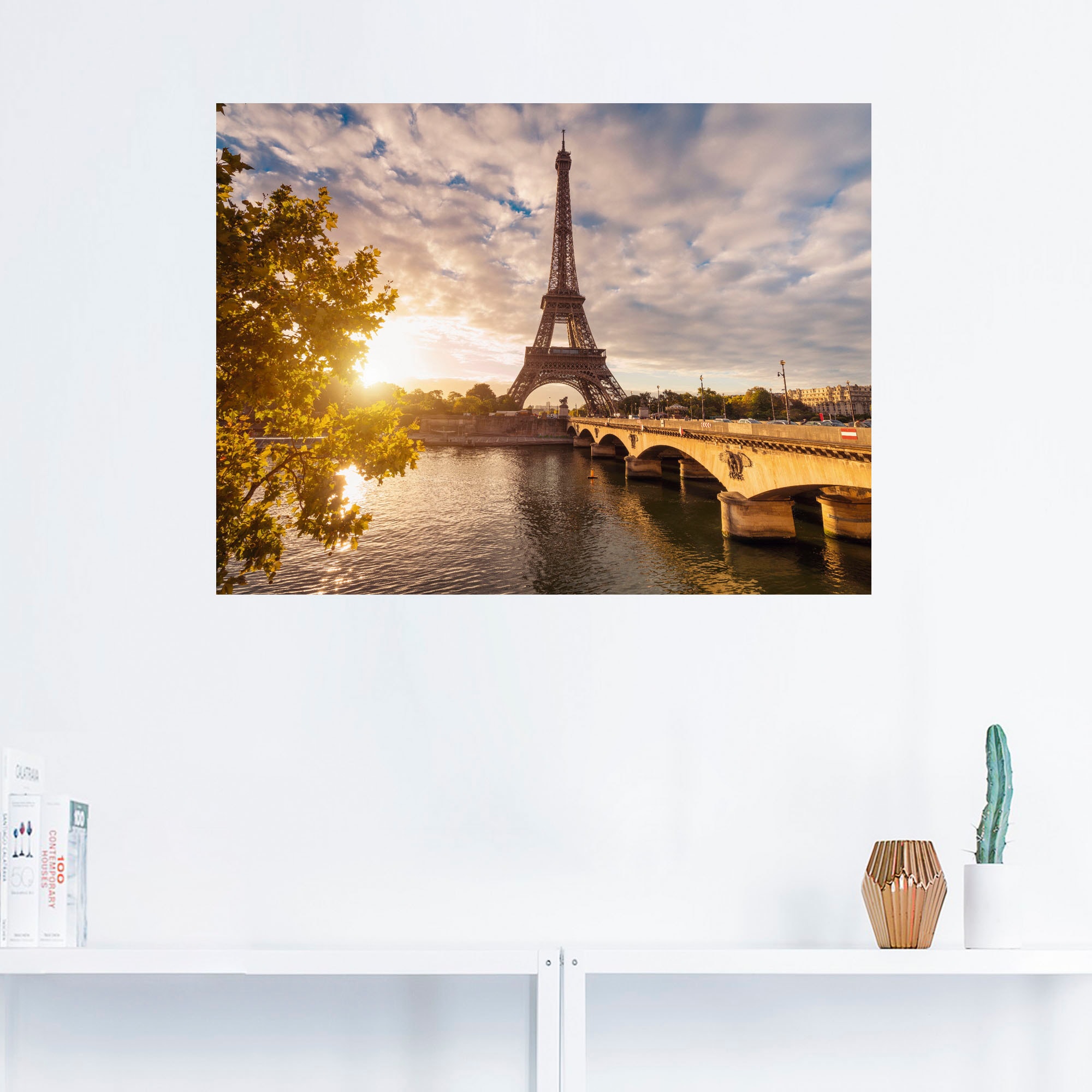 Artland Wandbild »Paris Eiffelturm II«, Gebäude, (1 St.), als Leinwandbild, Poster, Wandaufkleber in verschied. Größen