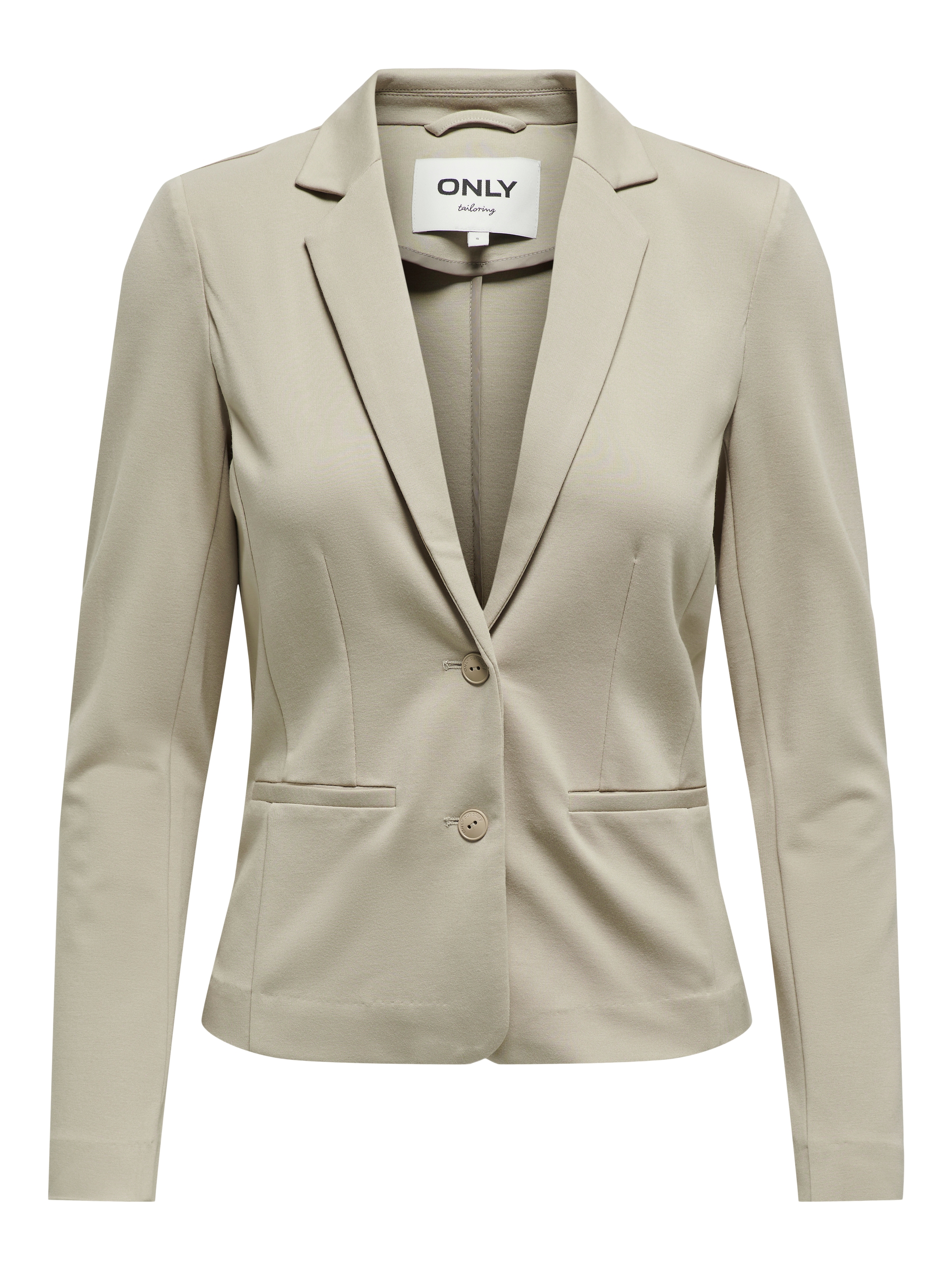 ONLY Jerseyblazer »ONLPOPTRASH – 2-Knopf Blazer mit taillierter Silhouette« regular fit, Milano Rib, Materialmix, Reverskragen, unifarben