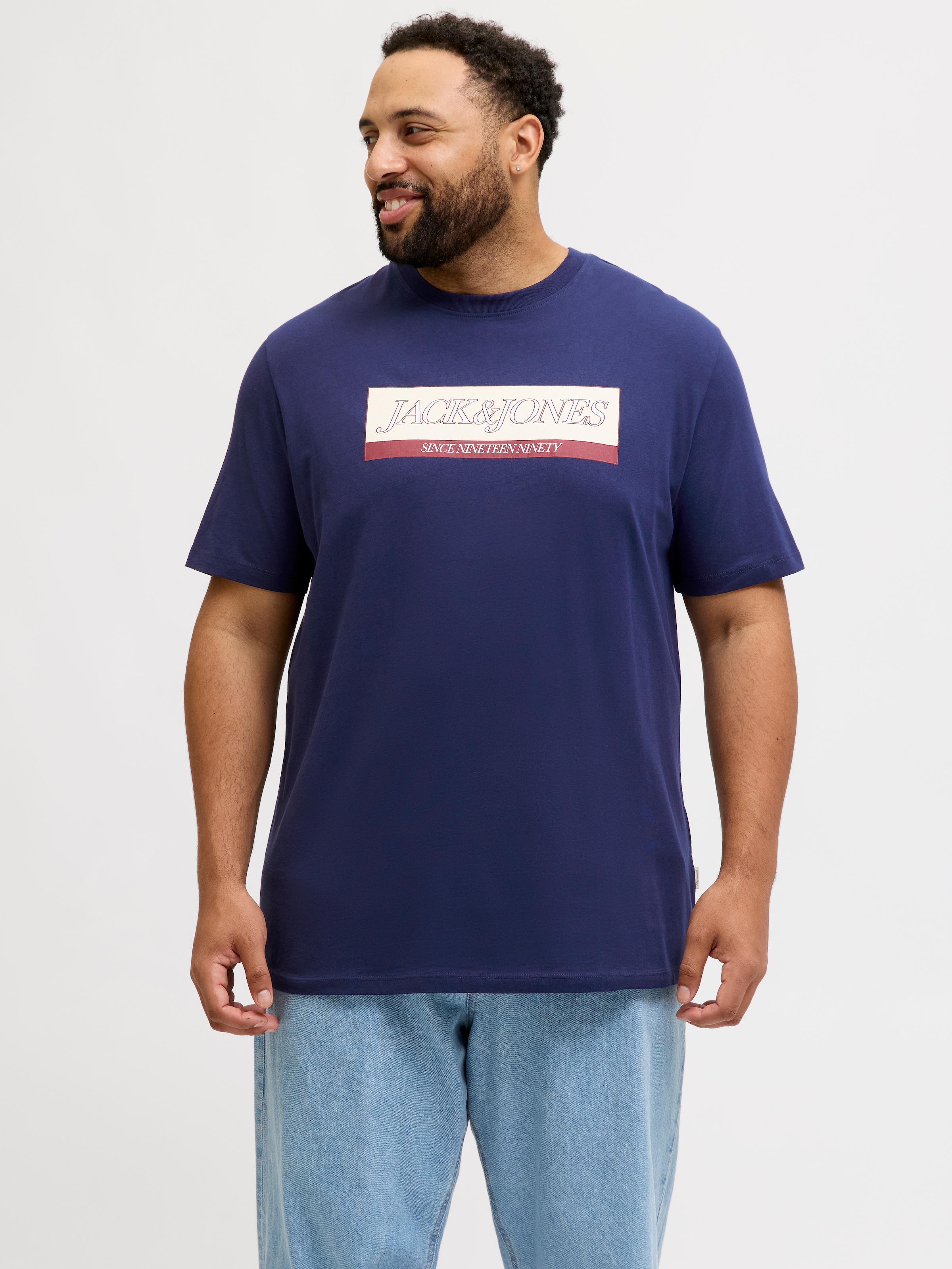 Jack & Jones PlusSize T-Shirt »JORINWOOD BLOCK BRANDING TEE SS CN PLS«