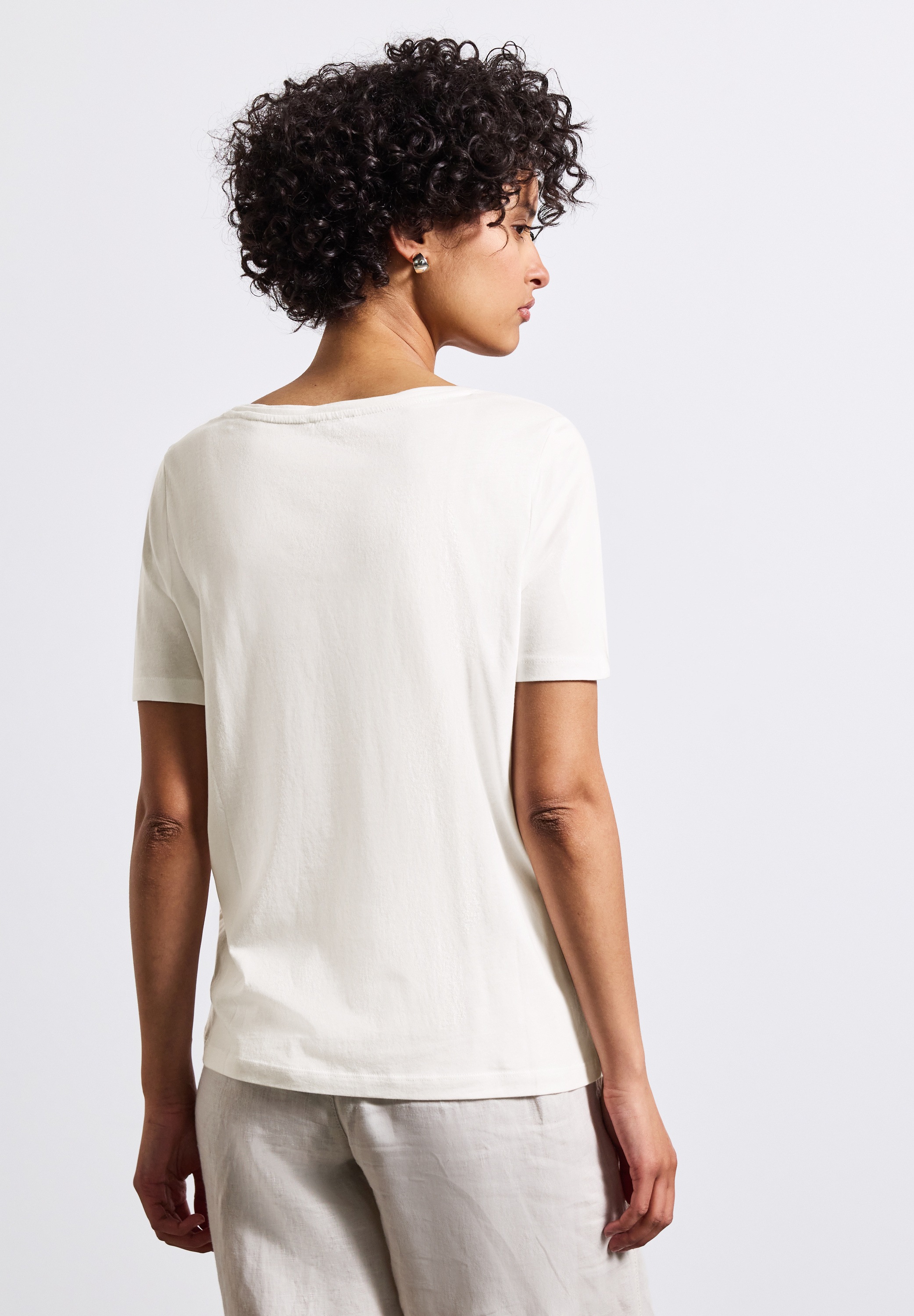 STREET ONE T-Shirt, mit Print und schimmerndem Folien-Wording