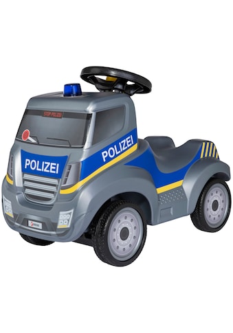 Rutscherauto »Ferbedo Truck Polizei«, incl. Ferbedo MiniFlash (Blaulicht mit Sirene)
