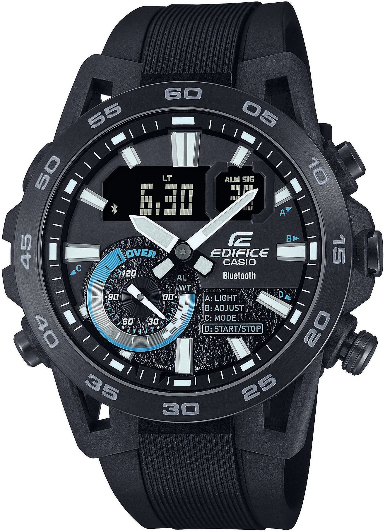 CASIO EDIFICE Smartwatch, (Armbanduhr, Herrenuhr, Bluetooth, Stoppfunktion, Weltzeit, digital)