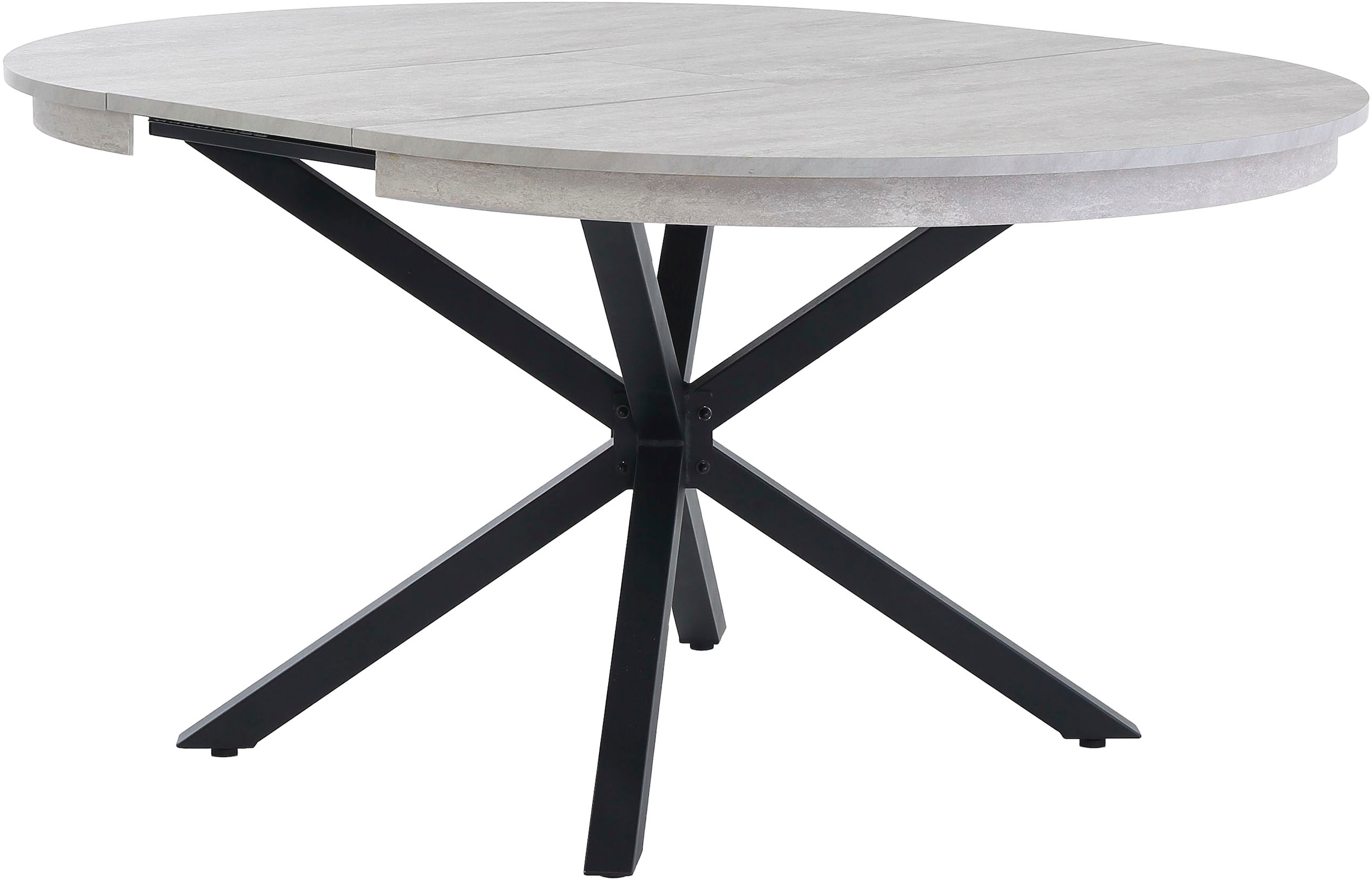 Jockenhöfer Gruppe Esstisch »Olbia«, rund, ausziehbar (120-160cm), platzsparend, Metalluntergestell