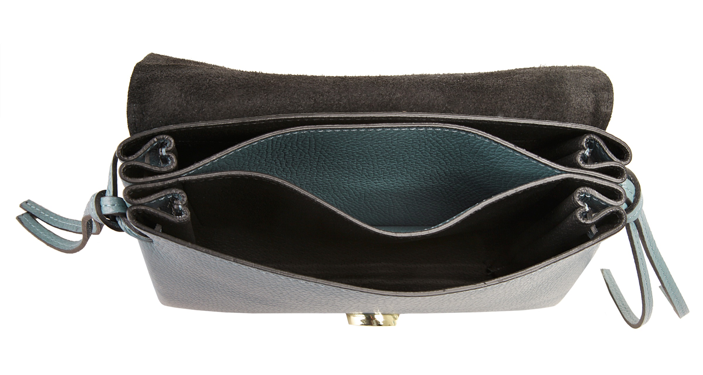 Cluty Umhängetasche, echt Leder, Made in Italy