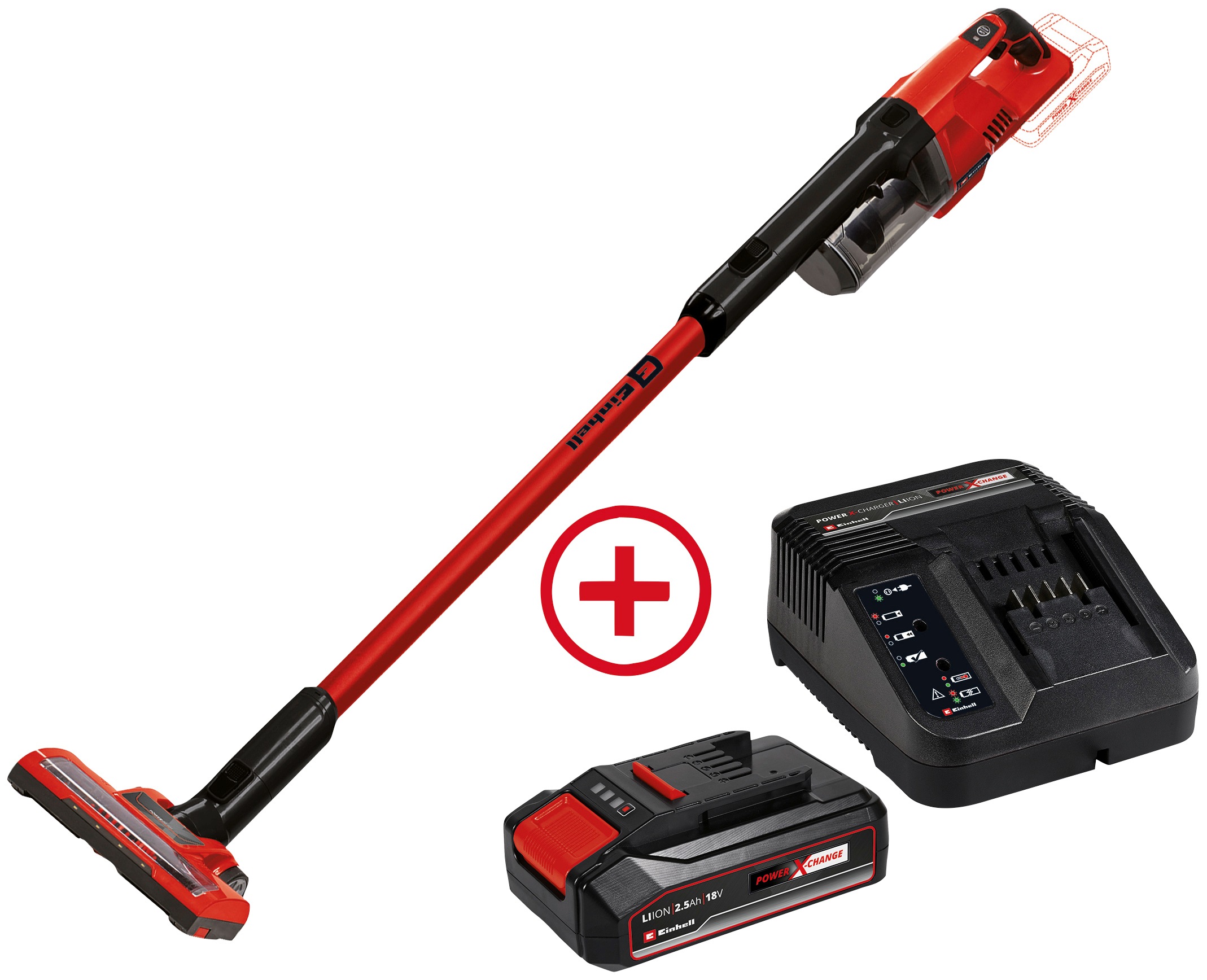 Einhell Akku-Hand-und Stielstaubsauger »TE-SV 18 Li«, inkl. 18 V 2,5 Ah Akku und Ladegerät