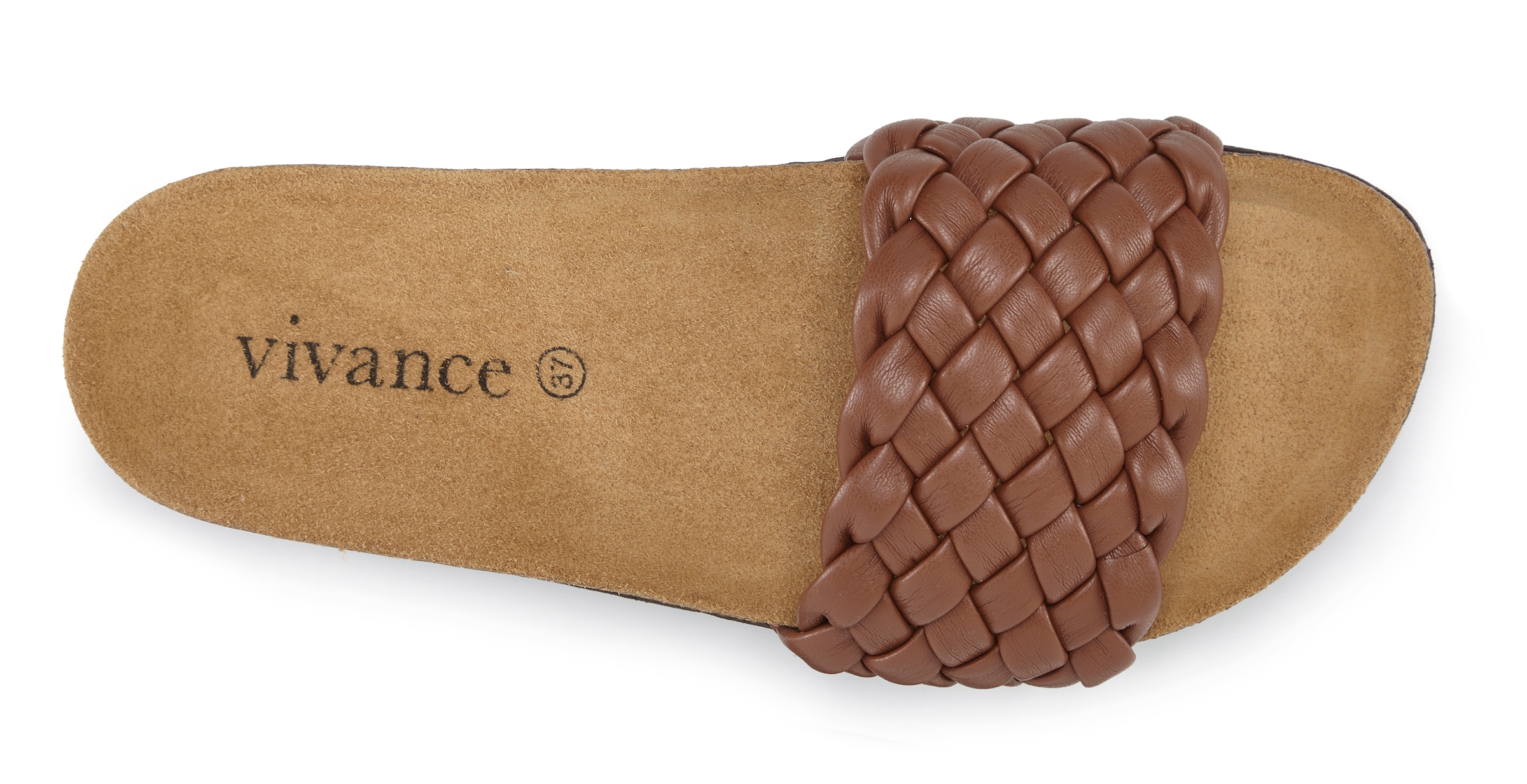 Vivance Pantolette »Mule, Sandale, offener Schuh, Sommerschuh,«  mit komfortablem Korkfußbett und weicher Innensohle aus Leder