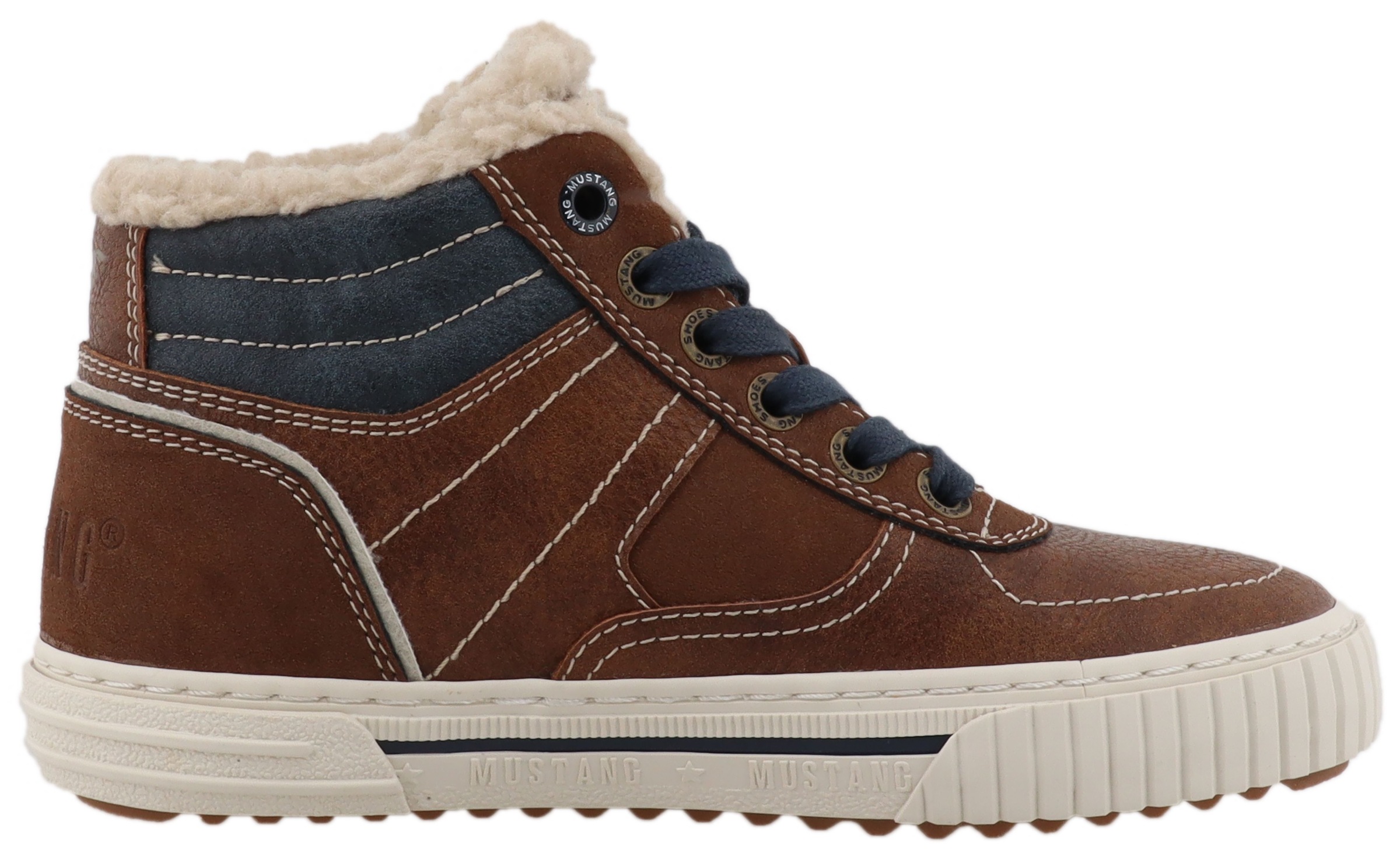 Mustang Shoes Sneaker »Ezio«  High Top Sneaker, Schnürboots mit Reißverschluss