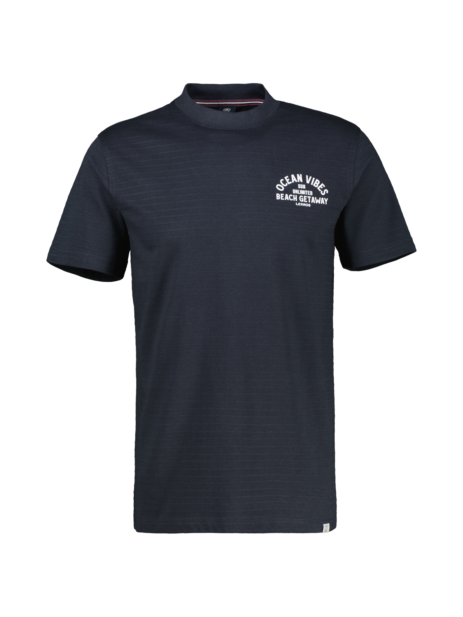 LERROS T-Shirt »LERROS Gestreiftes T-Shirt mit Front und Backprint«