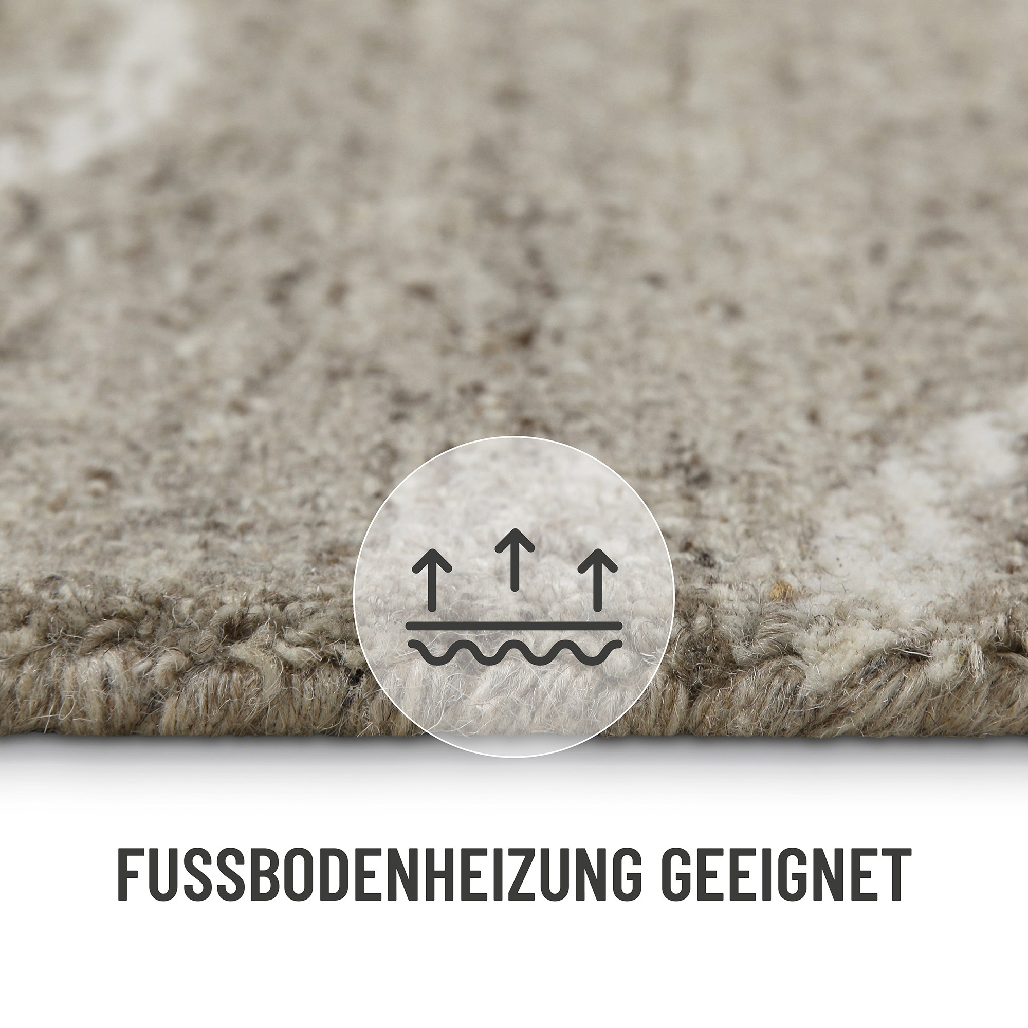 Wecon home Wollteppich »Hamptons FORTYONE«, rechteckig, 15 mm Höhe, Läufer, Schurwolle, Kurzflor, Wohnzimmer, elegant, robust, Stein