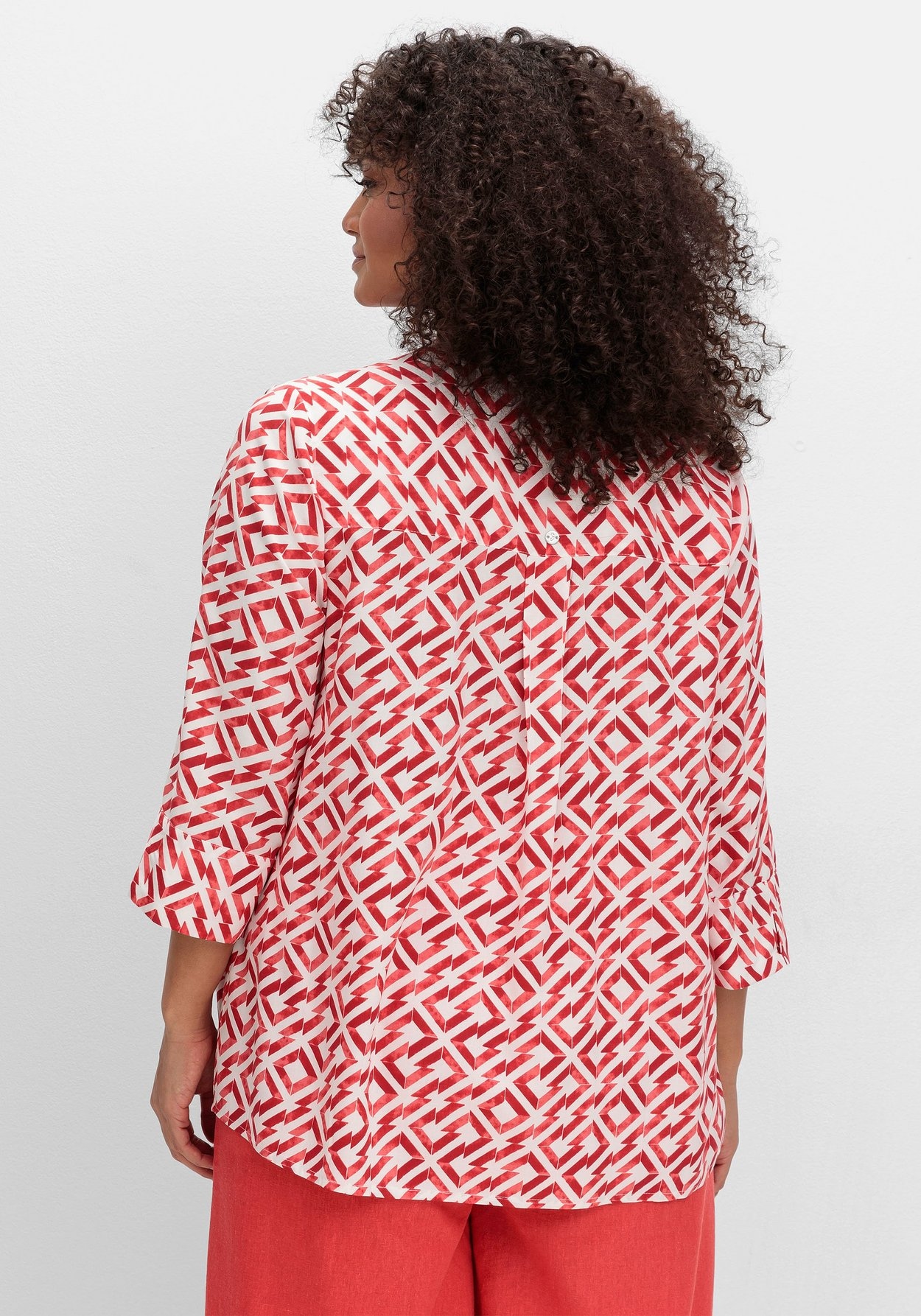 Sheego Tunika »3/4-Arm-Tunika mit Faltendetails und Grafikprint«