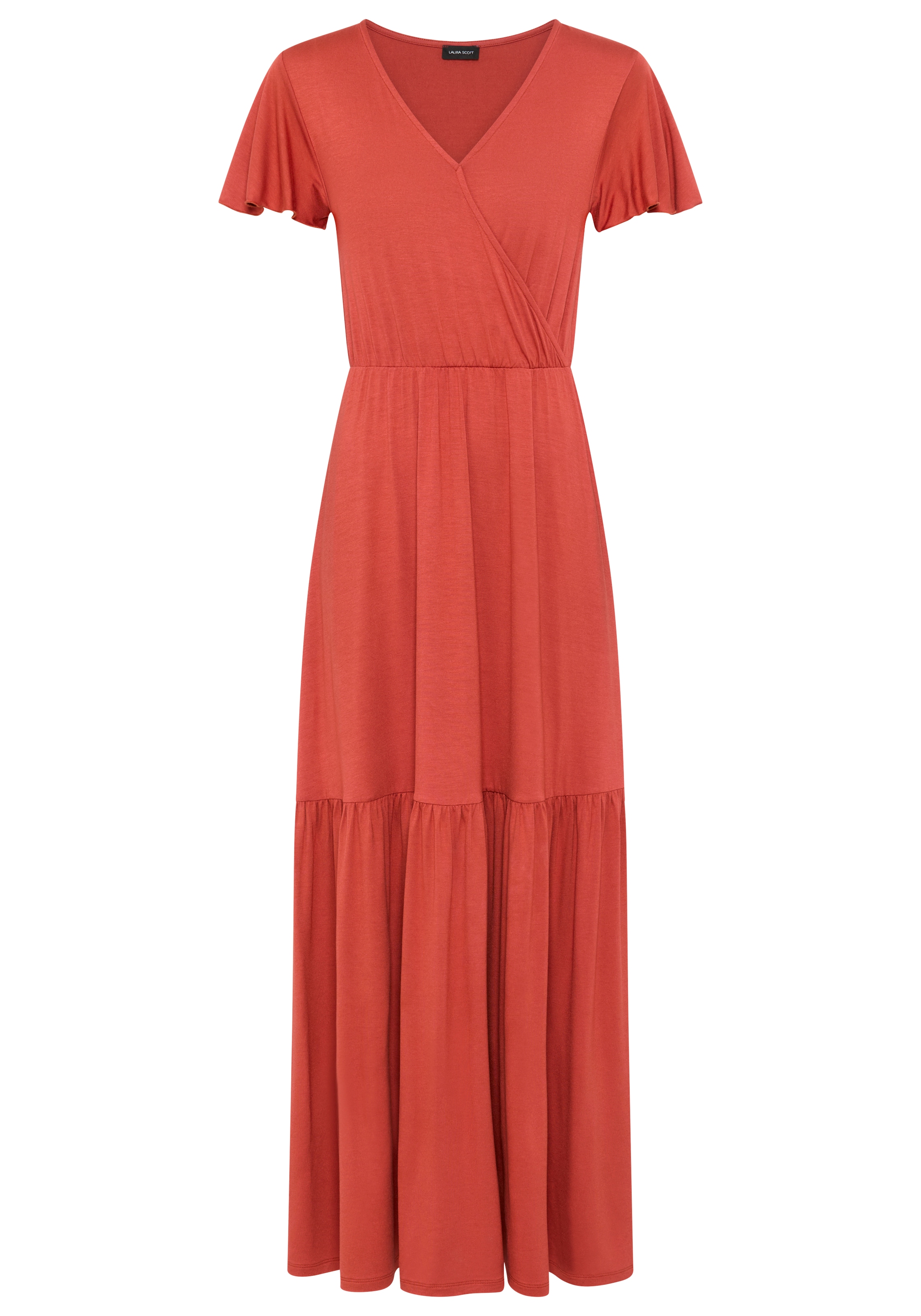 Laura Scott Sommerkleid langer Schnitt, für warme Tage, aus Single Jersey, mit Flügelärmeln