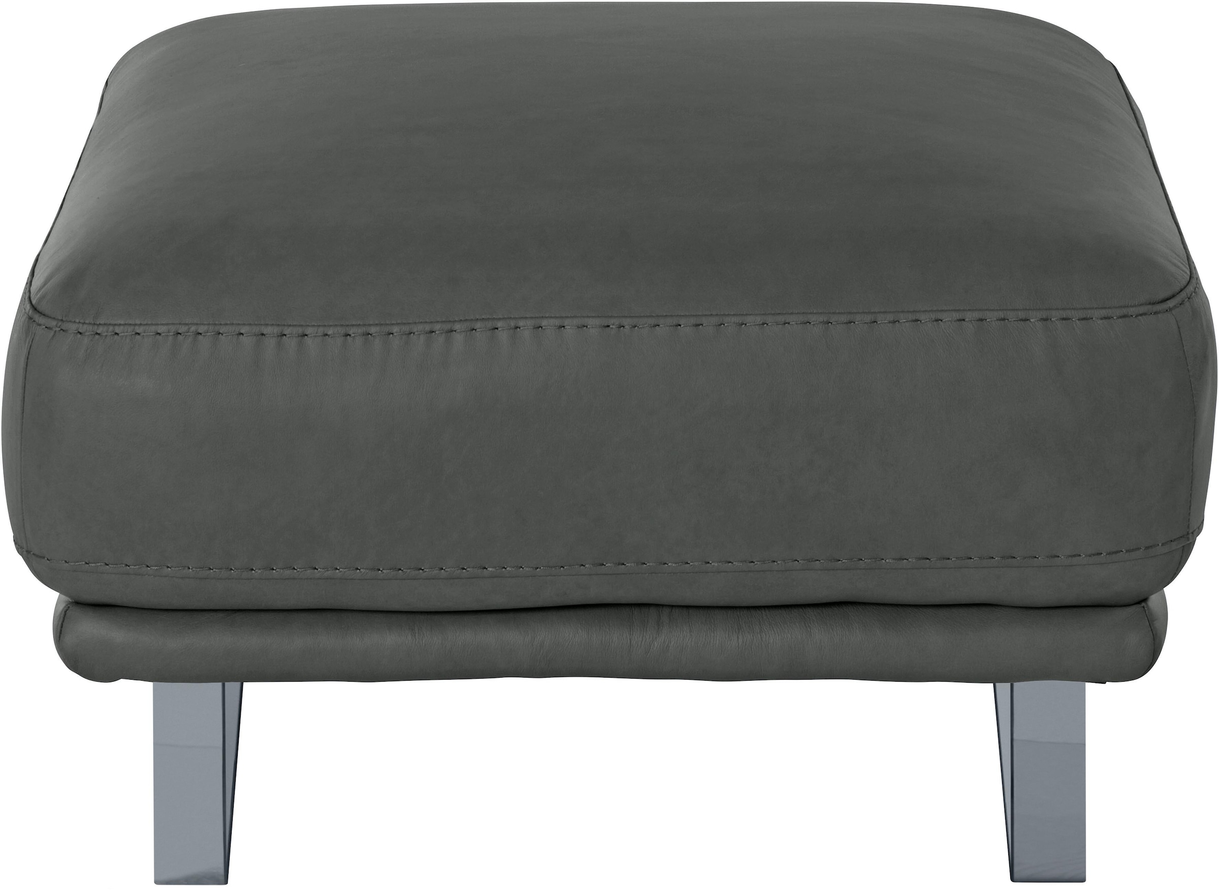 W.SCHILLIG Hocker »montanaa« mit Metallkufen in Silber matt, Breite 71 cm