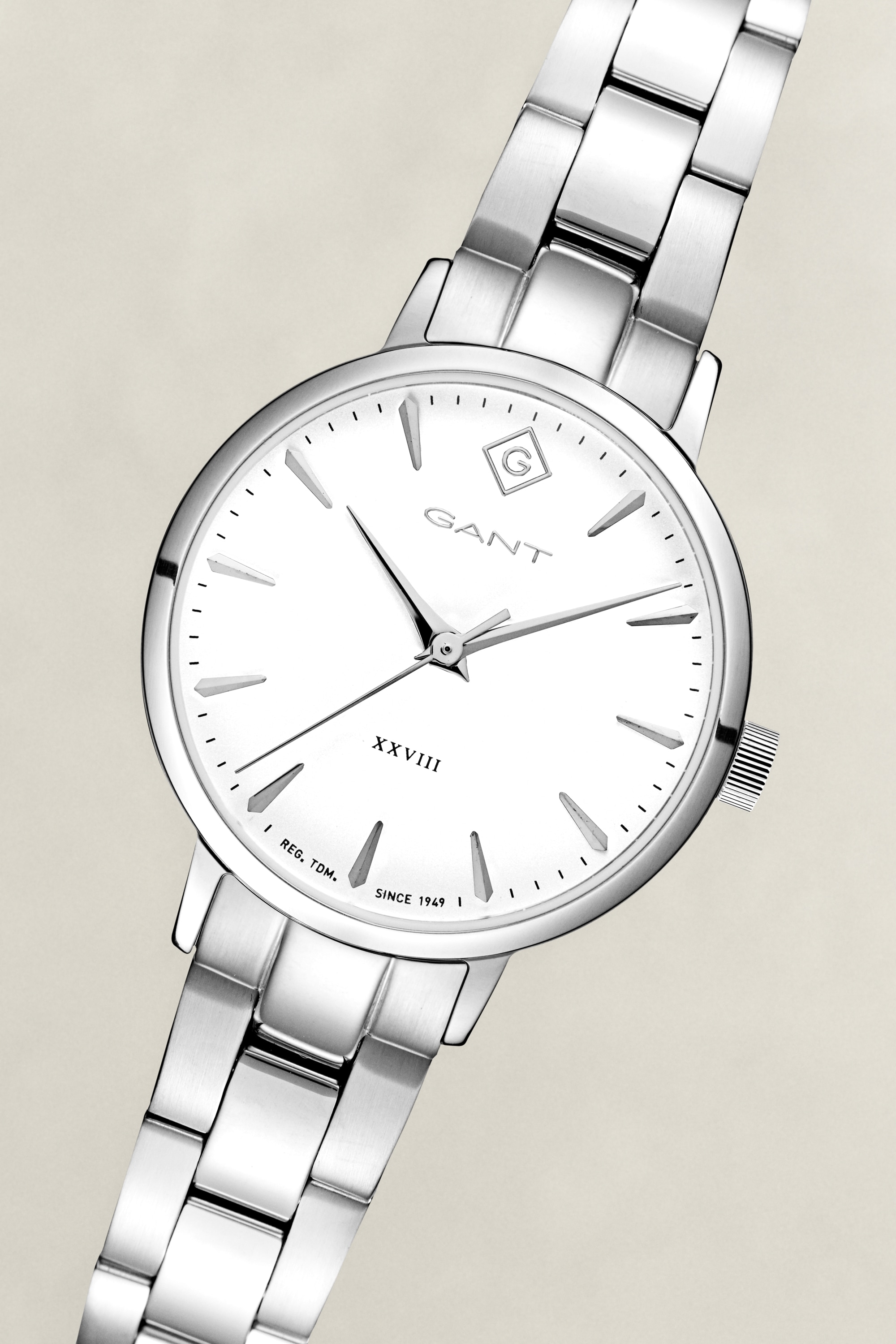 Gant Quarzuhr »Park Avenue 28« Armbanduhr, Damenuhr, Edelstahlarmband, analog