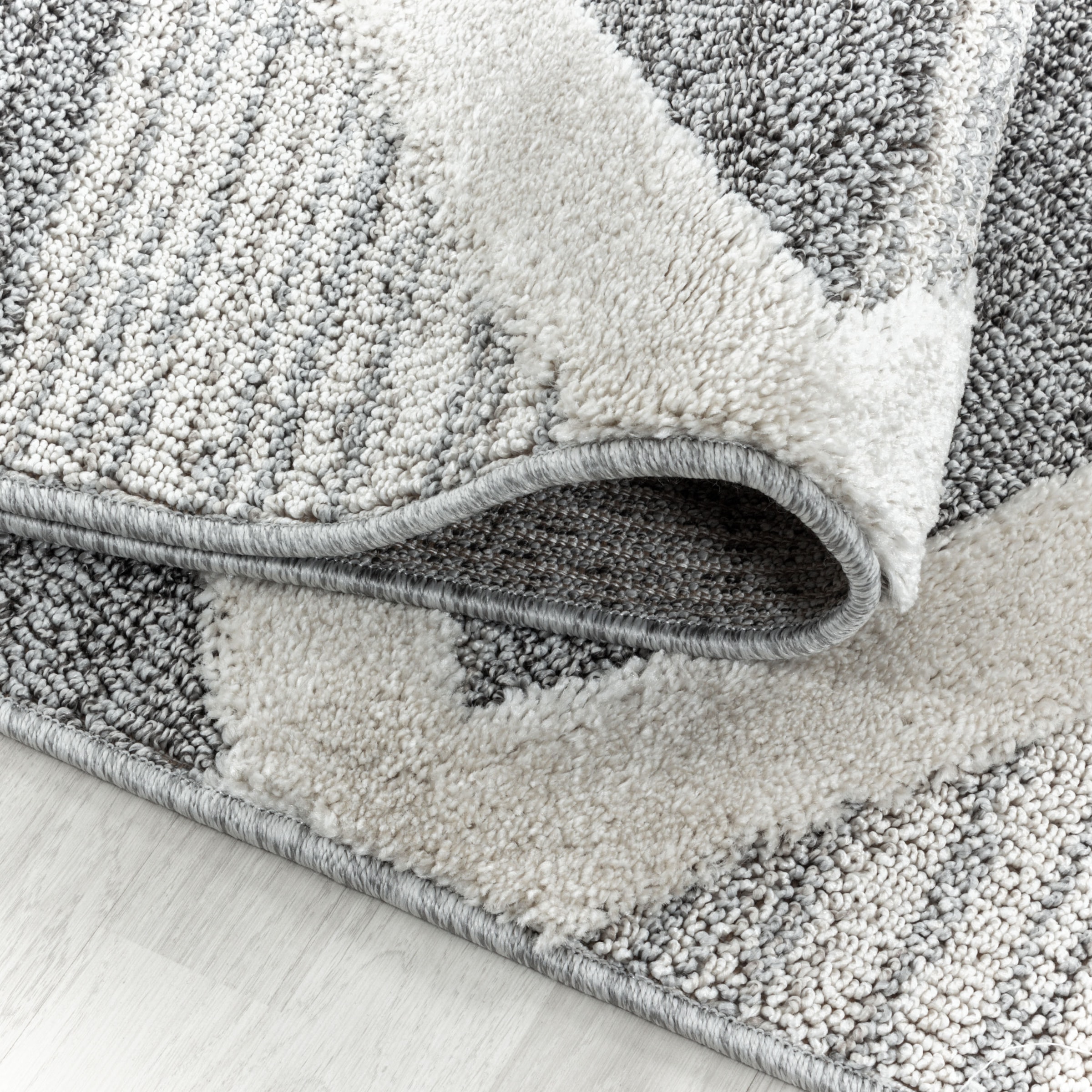 Ayyildiz Teppiche Teppich »PISA 4709«, rund, 20 mm Höhe, auch rechteckig, Hoch Tief Struktur, Wohnzimmer, Schlafzimmer