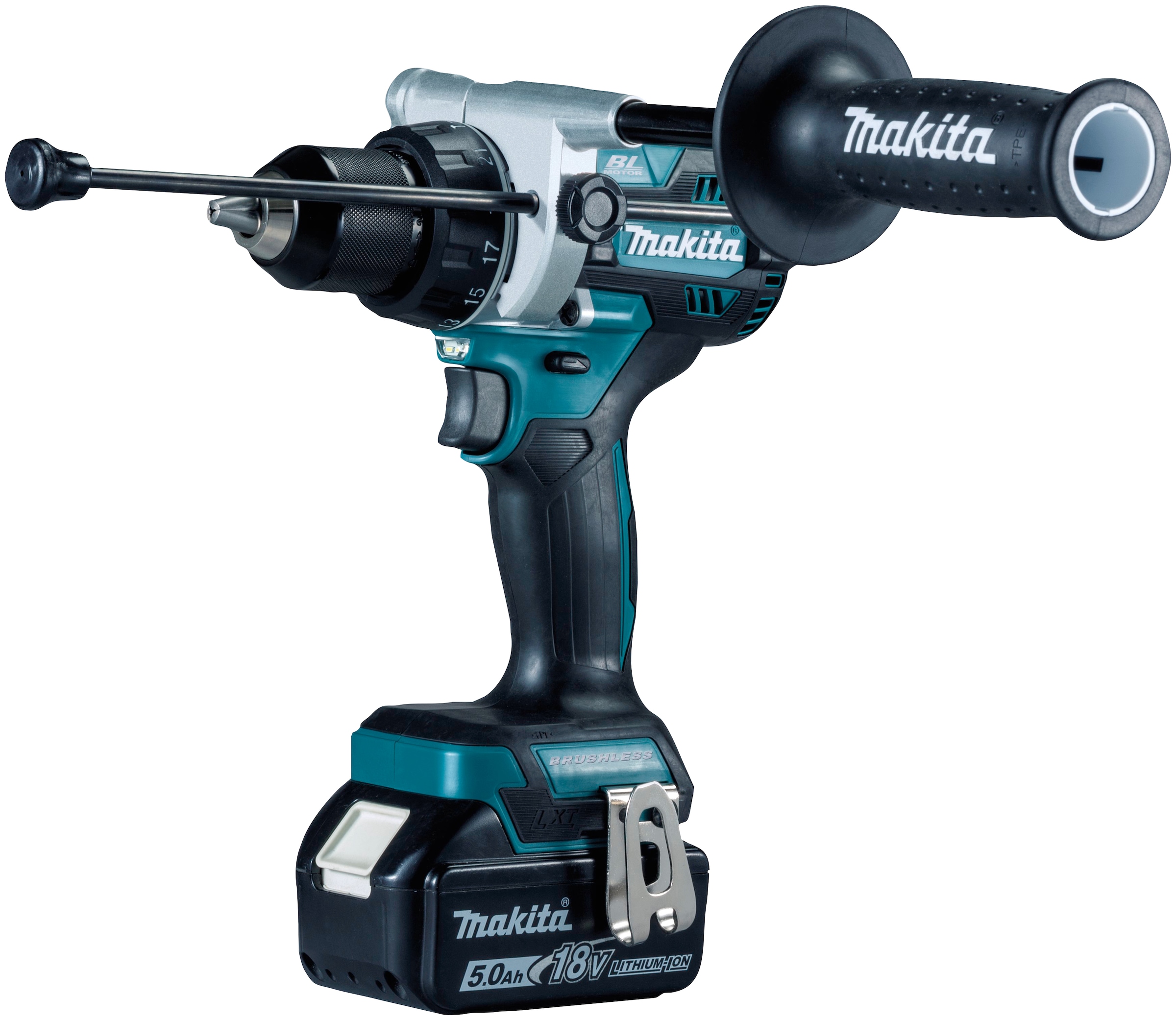 Makita Akku-Schlagbohrschrauber »DHP486RTJ«, (Set), inkl. 2 Akkus 18V / 5,0 Ah und Aufbewahrungskoffer