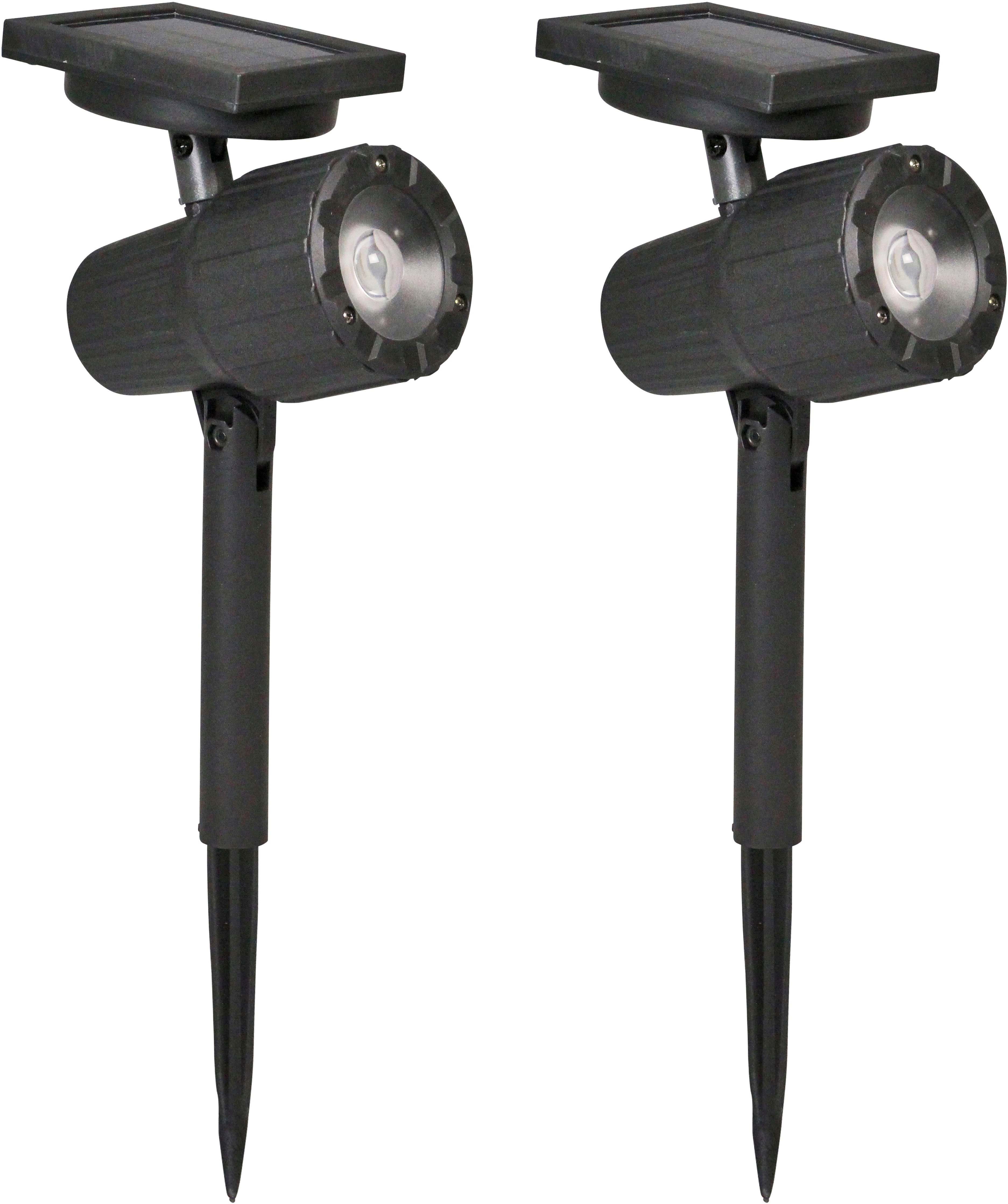 Luxform Gartenstrahler »Solar-Erdspießleuchte - Salamanca -2 St - 20 Lumen« LED-Modul 2 Stk. Einstellbarer Scheinwerfer und Solarpanel in schwarz