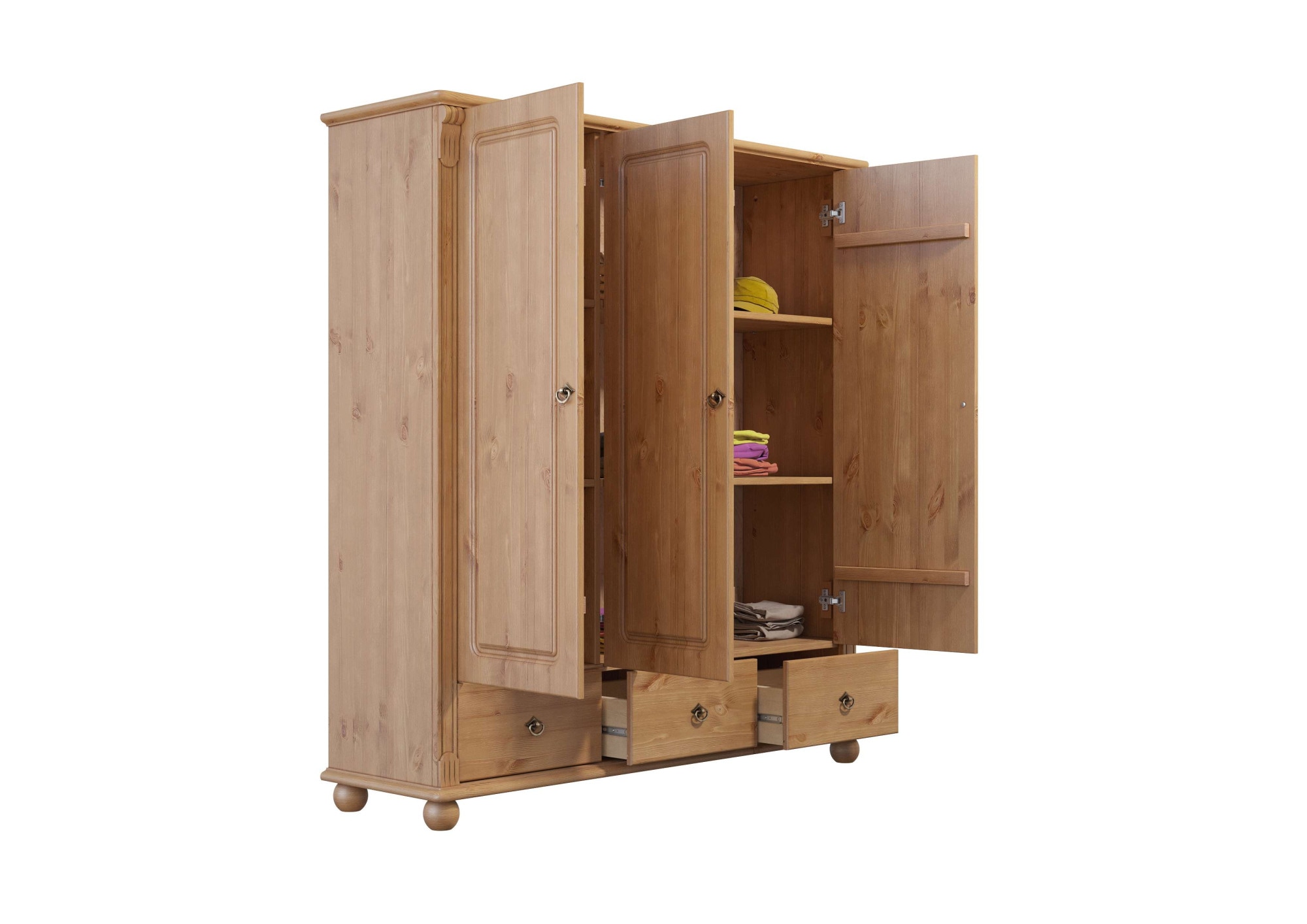 Home affaire Wäscheschrank »Tessin«, (2 Breiten: 90/128 cm H/T ca. 140/38 cm), aus massiver Kiefer, in 2 Breiten, viel Stauraum, FSC zertifiziert
