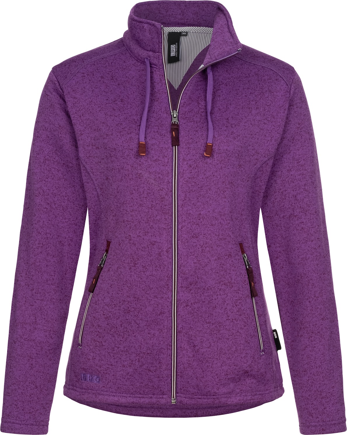 DEPROC Active Strickfleecejacke »LUVERNE WOMEN«, Kontrastreissverschluss