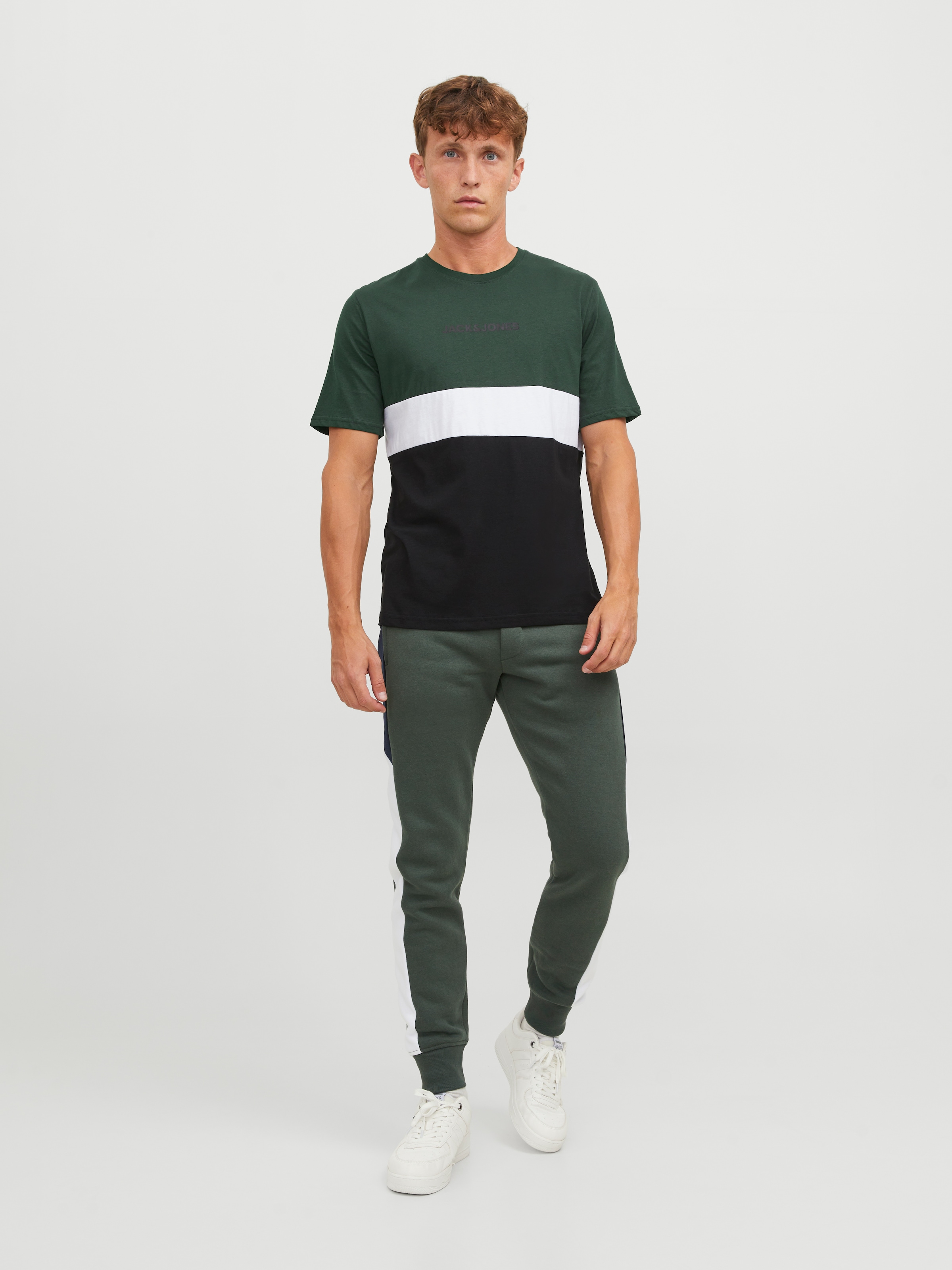 Jack & Jones Rundhalsshirt »JJEREID BLOCKING TEE SS NOOS«