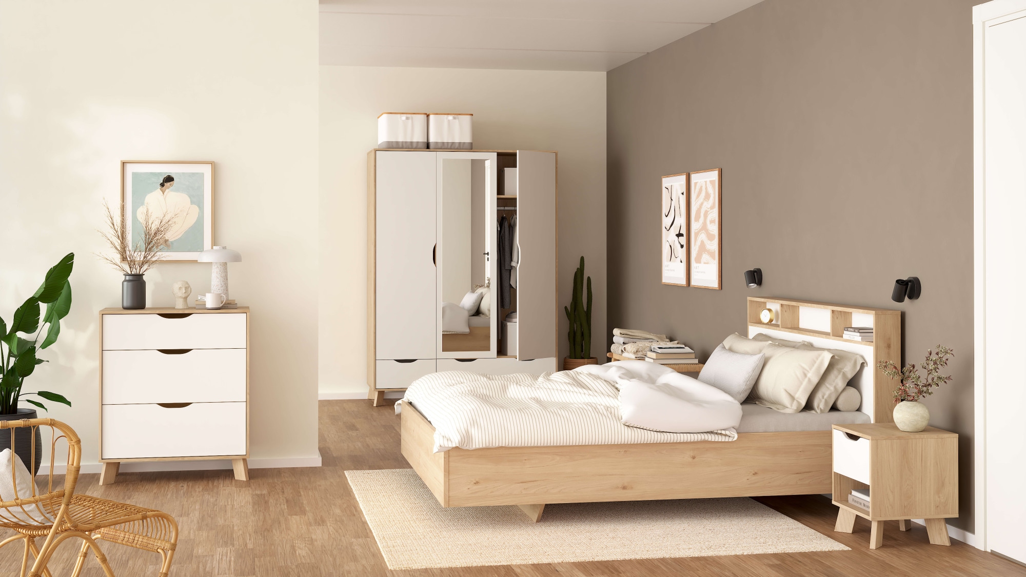 andas Stauraumbett »Ikast Bett, Bettgestell, Stauraum, Aufbewahrung,«, Liegefläche 140x200 cm, 2 Schubladen