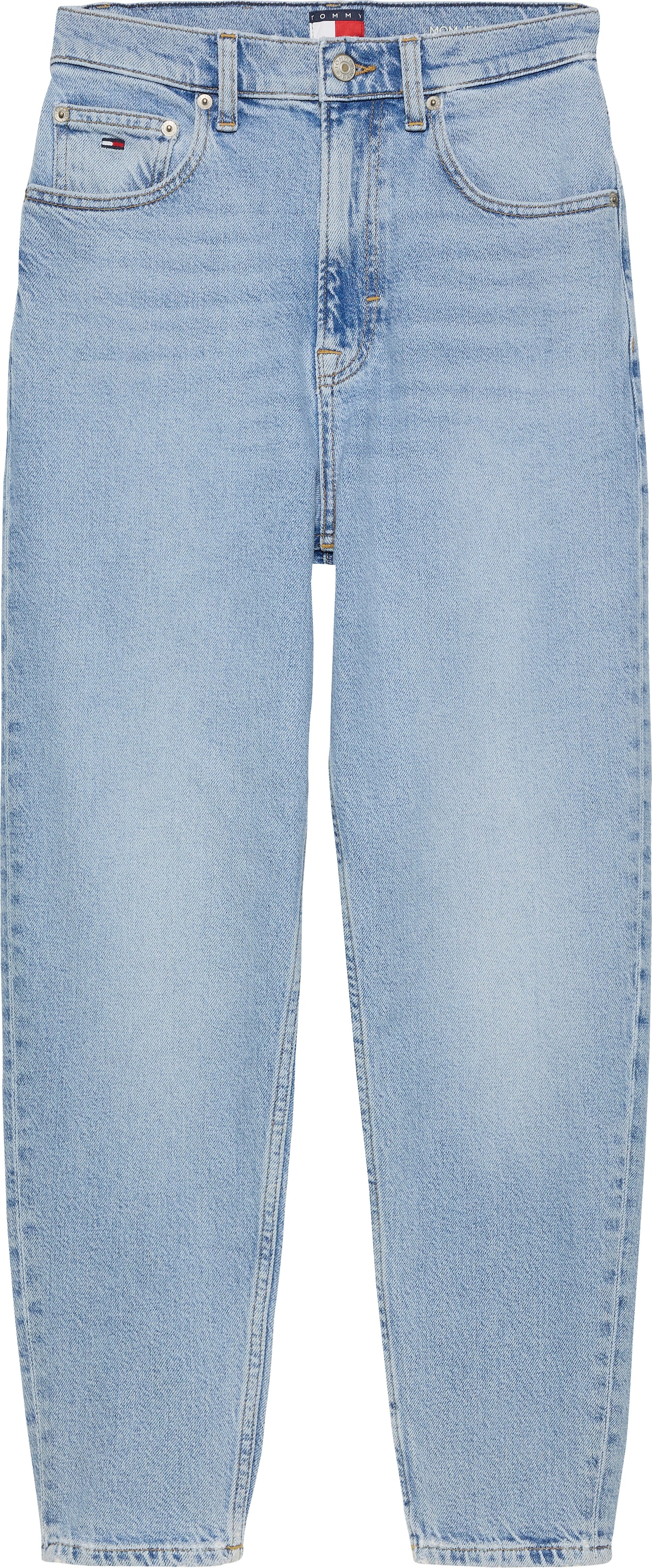 Tommy Jeans Mom-Jeans »MOM JEAN UH TPR«, mit Logo-Stickereien, in knöchelfreier Länge