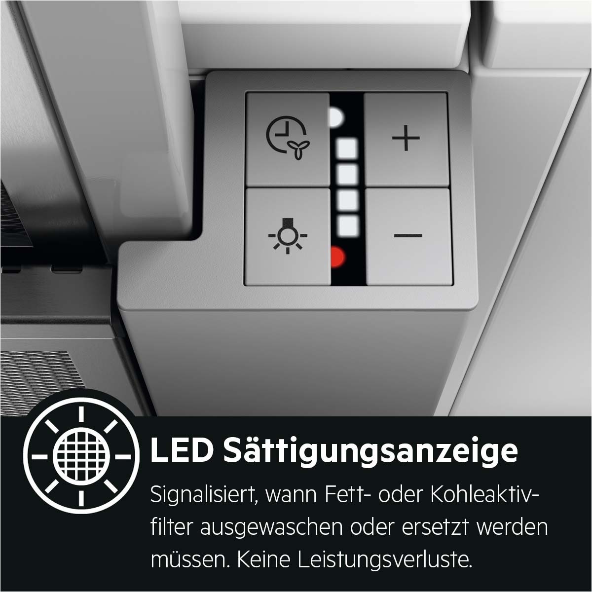 AEG Flachschirmhaube »DPS5650AM 942022603« 3 Stufen + Intensivstufe,Abluft- und Umluftbetrieb, LED-Leuchtstreifen