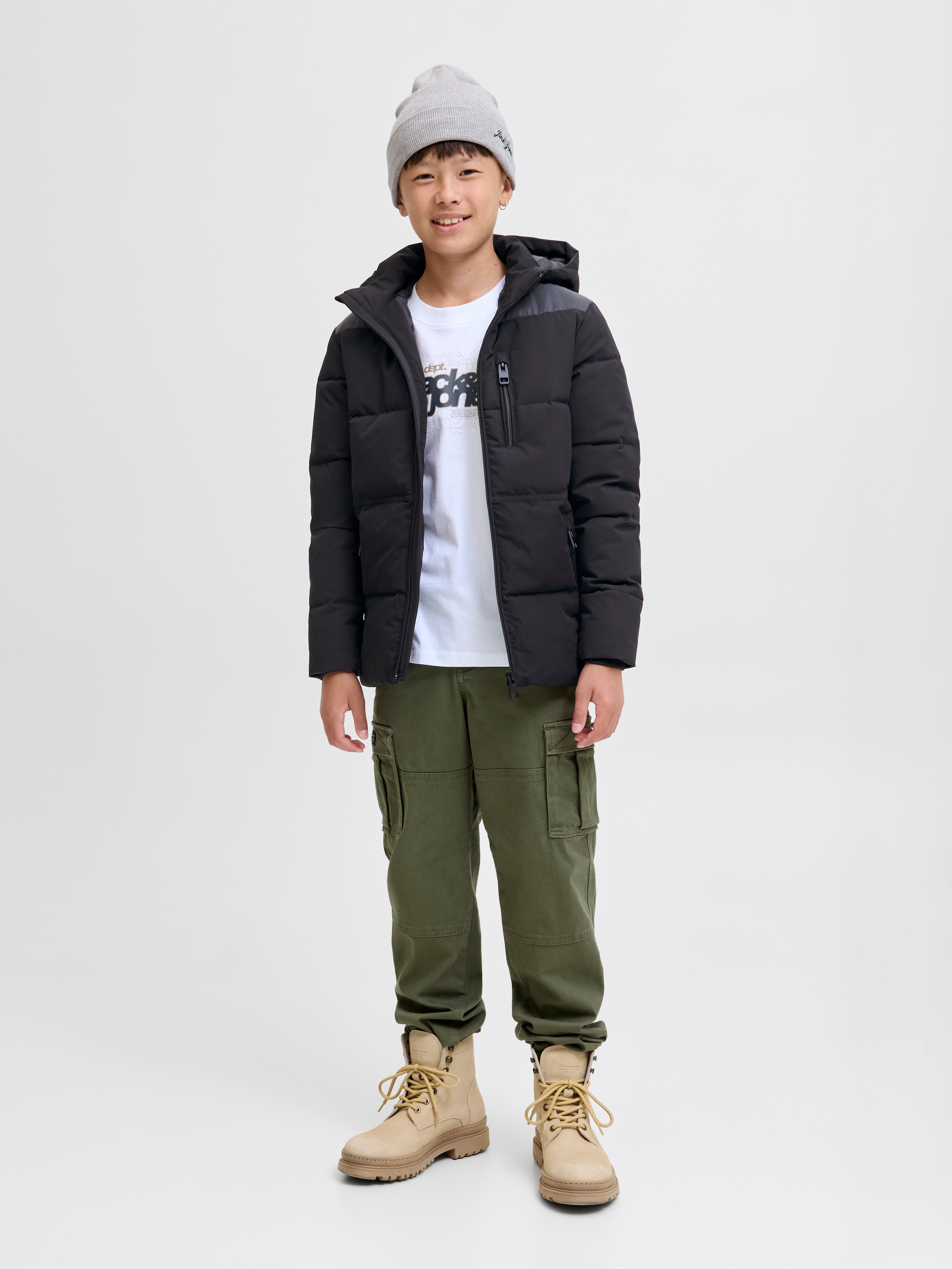 Jack & Jones Junior Steppjacke »JJEOWEN REFLECTIVE PUFFER SN JNR«, mit Kapuze