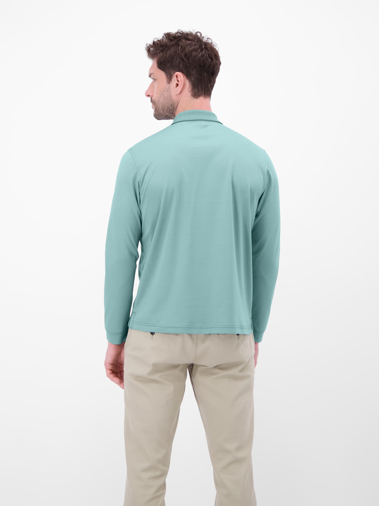 LERROS Langarm-Poloshirt mit Brusttasche und Logo-Badge