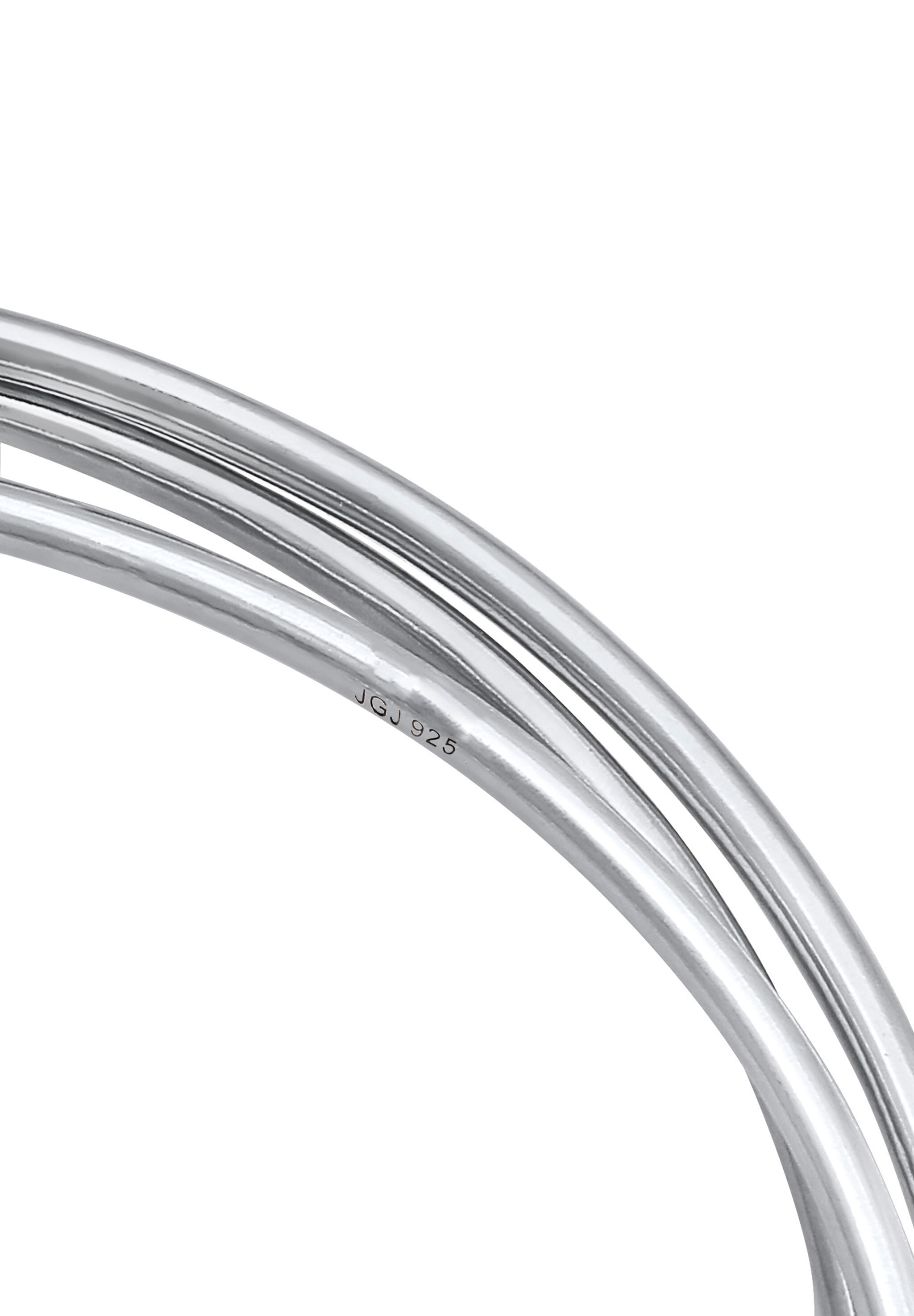 Elli Premium Armreif »Armband Armreif Dreier Mehrreihig Verschlungen 925 Silber«