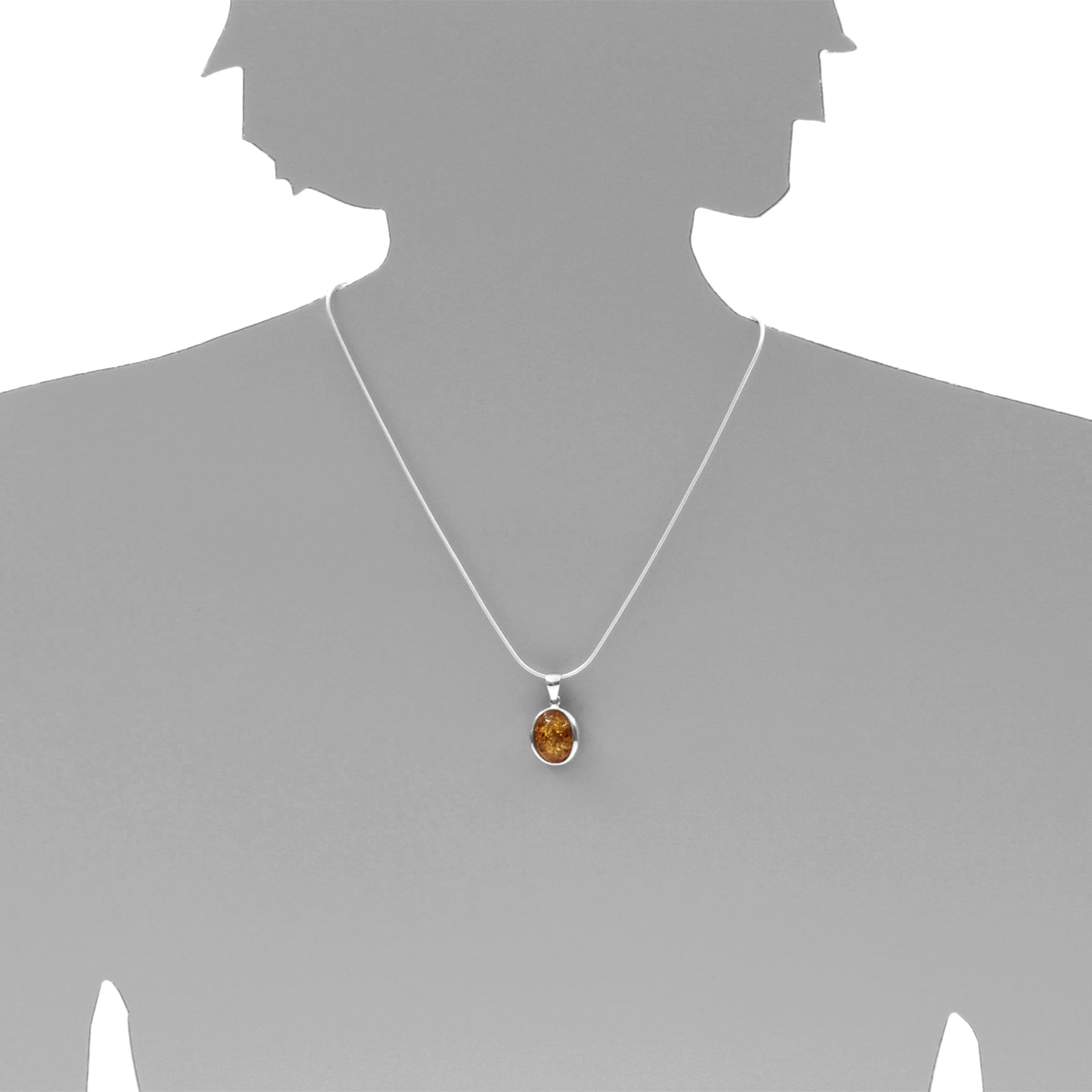 OSTSEE-SCHMUCK Kette mit Anhänger »- Wasa - Silber 925/000 - Bernstein«