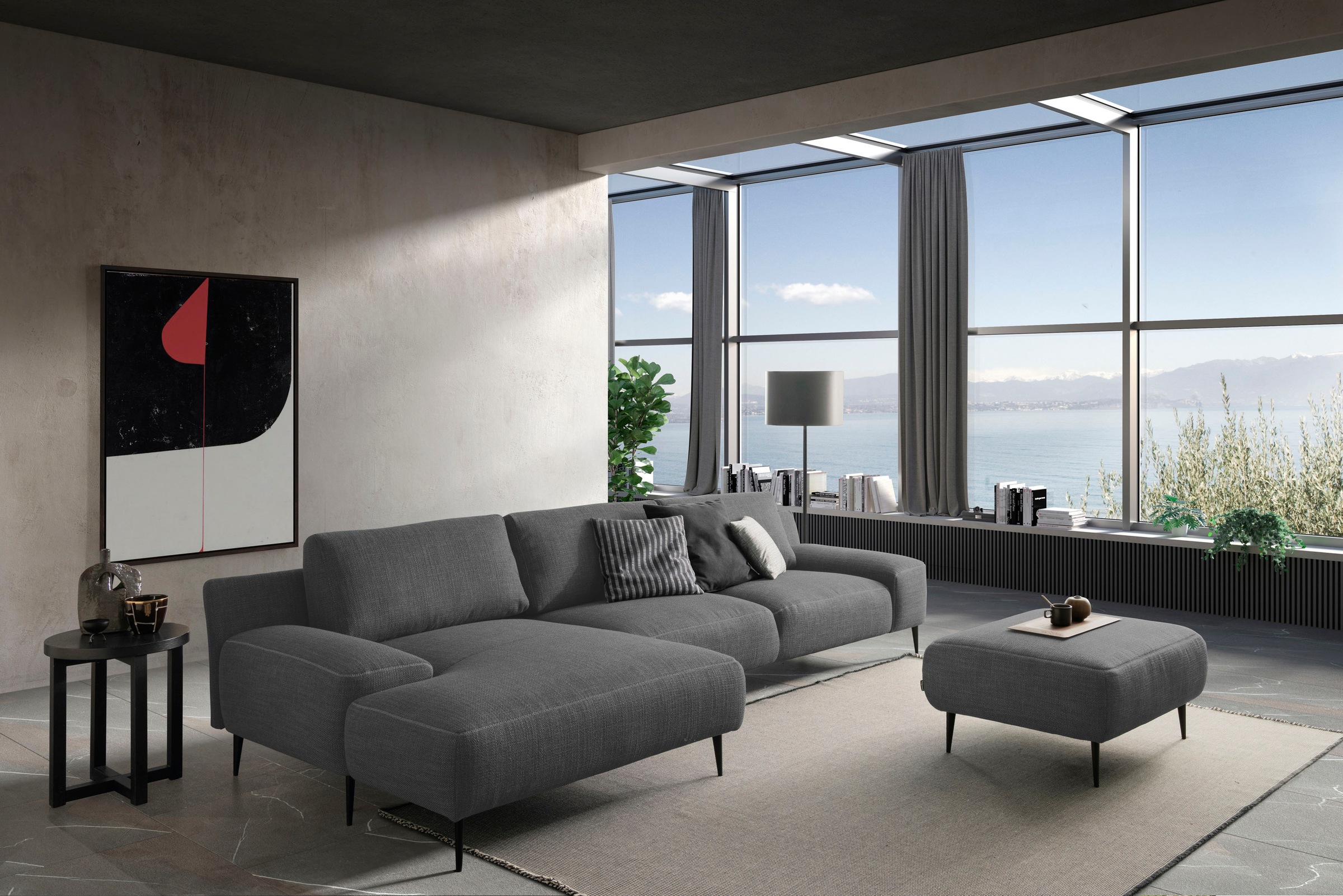 designwerk Hocker »Forma, zeitloser Desighocker mit aktuellem Fuß« in hochwertiger Verarbeitung & tollem Sitzkomfort