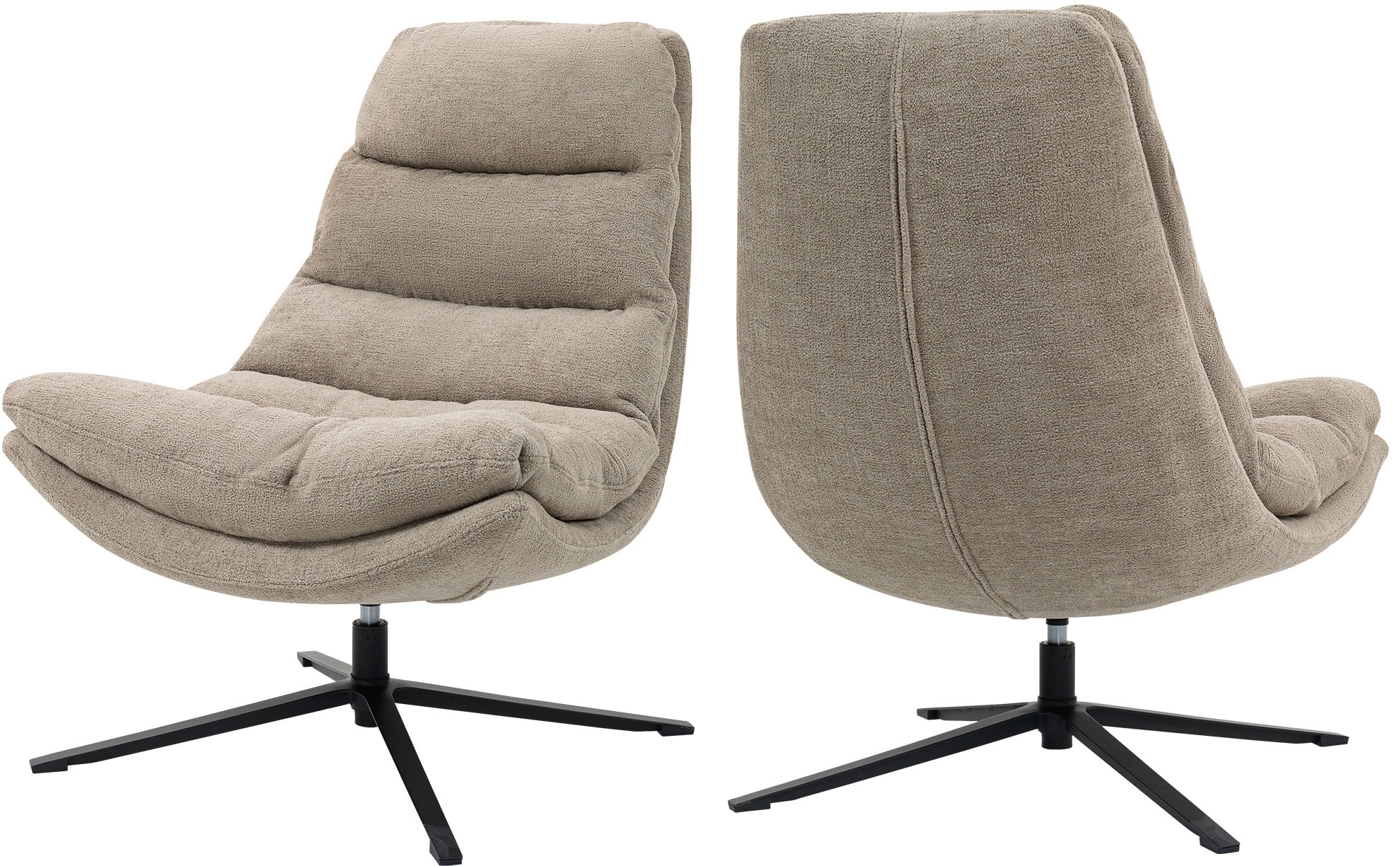 Duo Collection Relaxsessel »Porto« 360° drehbar, doppelte Polsterung, mit Hocker, bis 115 kg belastbar