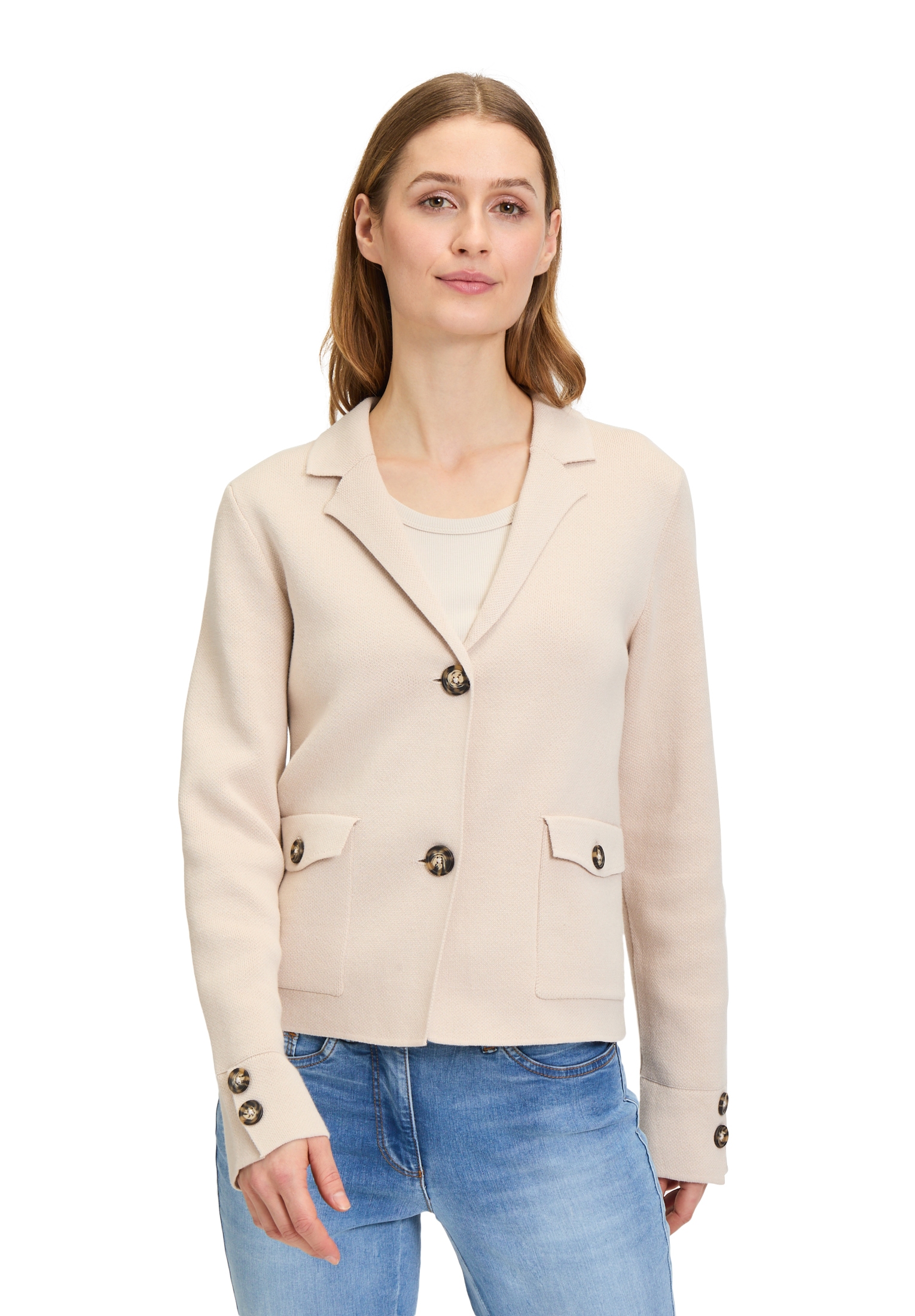 Betty Barclay Strickjacke »Strickblazer mit aufgesetzten Taschen«