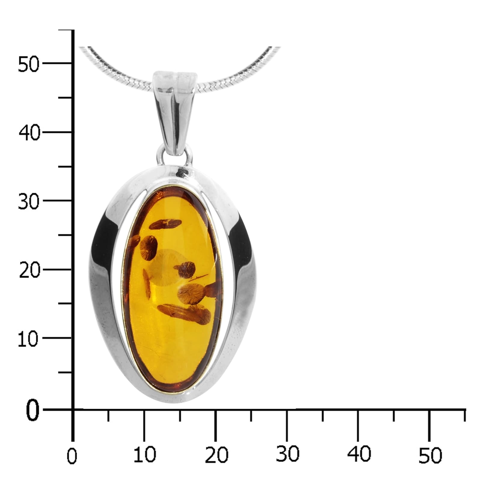 OSTSEE-SCHMUCK Kette mit Anhänger »- Heike - Silber 925/000 - Bernstein«