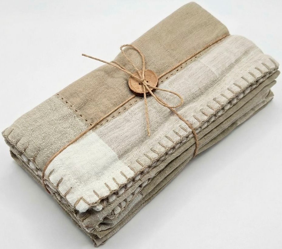 Home affaire Serviettenhalter »Serviette in beigetöne 6erSet«