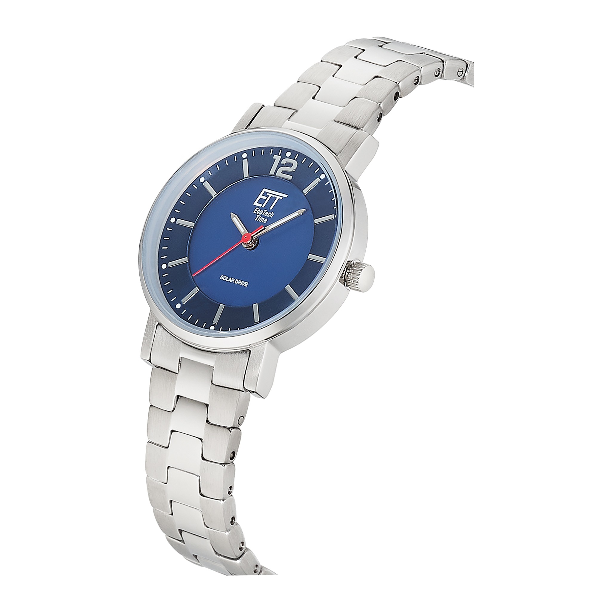 ETT Solaruhr Armbanduhr, Damenuhr, Partneruhr, Edelstahlarmband