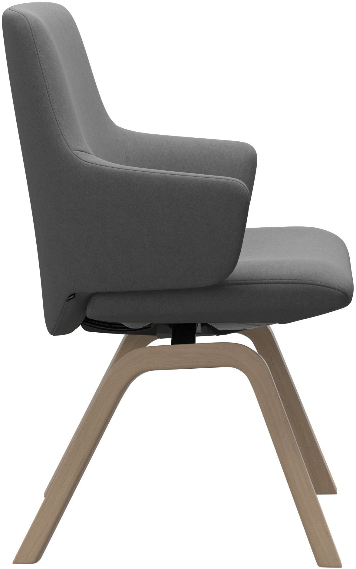 Stressless® Polsterstuhl »Laurel«, Microfaser DINAMICA, Low Back mit Armlehne, Größe L, mit schräggestellten Beinen in Schwarz