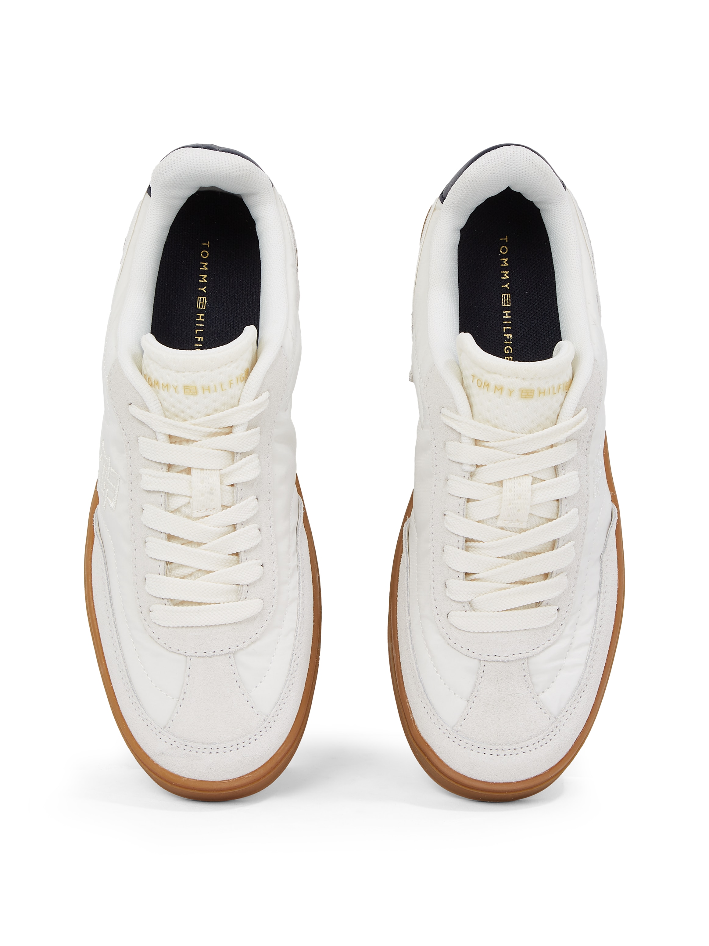 Tommy Hilfiger Plateausneaker »TH HERITAGE SNEAKER«, Freizeitschuh, Halbschuh, Schnürschuh mit Logostickerei