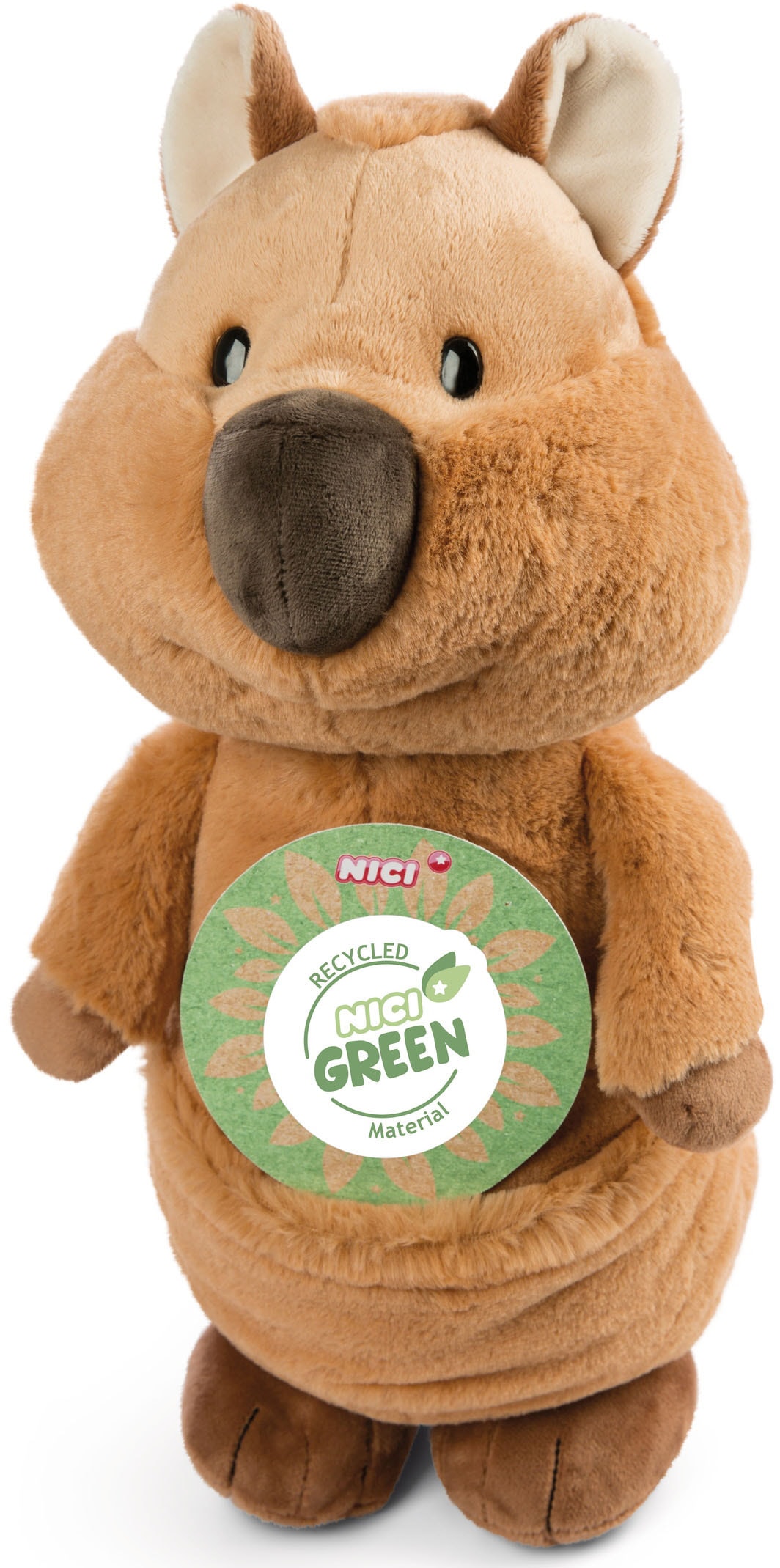 Nici Kuscheltier »Wild Friends GREEN, Quokka Quokka-Mola, 45 cm«, enthält recyceltes Material (Global Recycled Standard)
