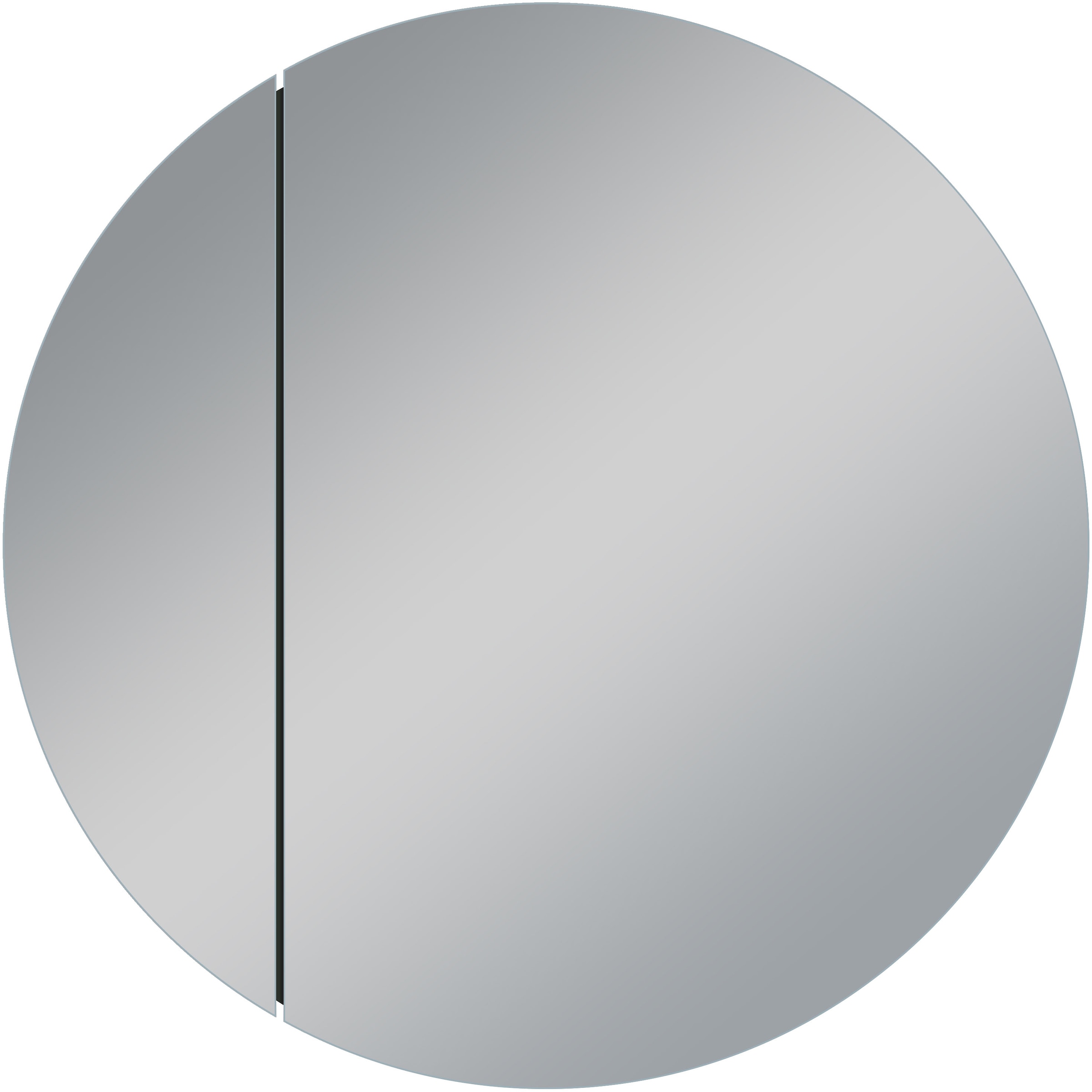 Talos Spiegelschrank »Picasso Style, schwarz, Ø 60cm«, Rahmen aus hochwertiger Aluminiumlegierung