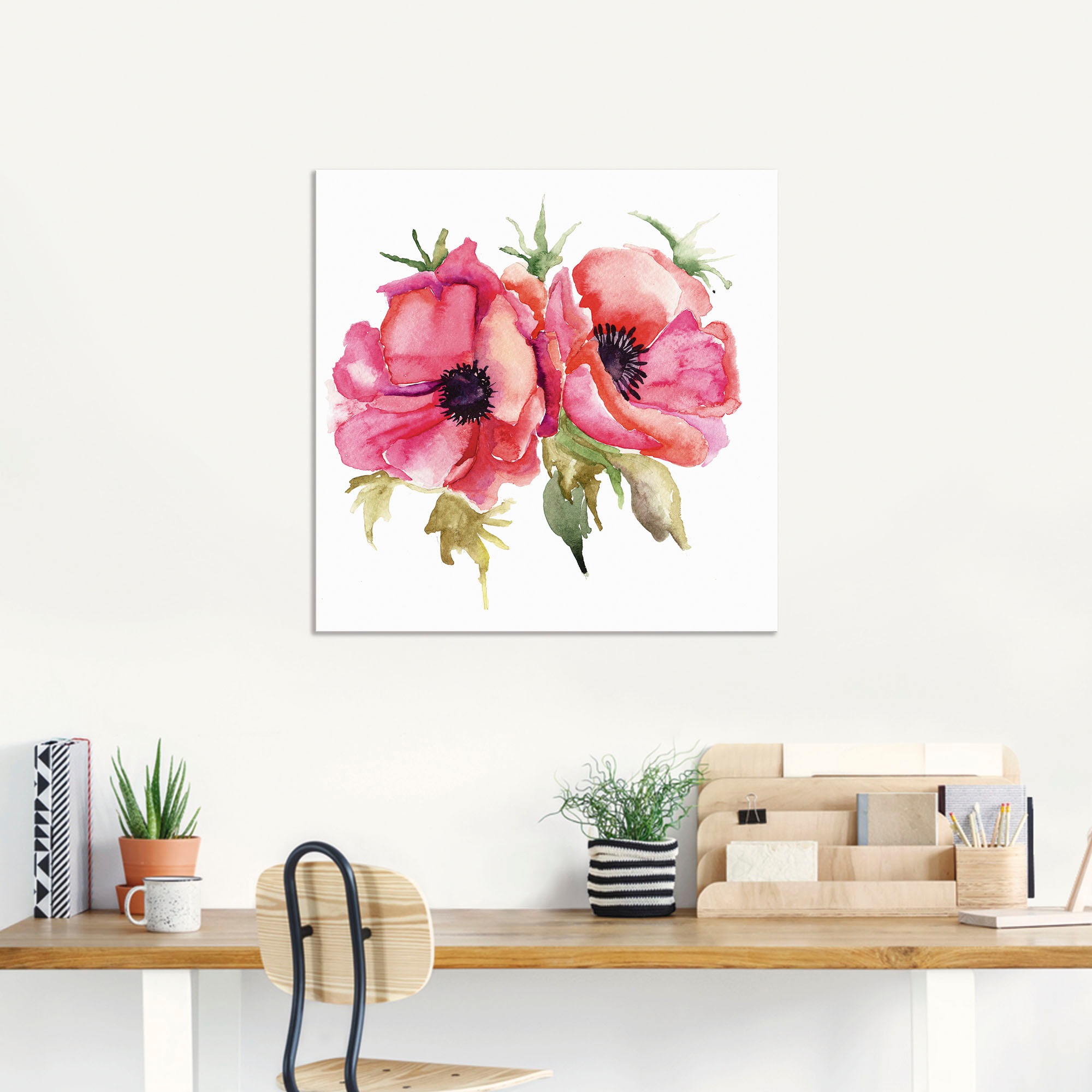 Artland Wandbild »Mohnblumen«, Blumen, (1 St.), als Alubild, Outdoorbild, Leinwandbild, Poster, Wandaufkleber