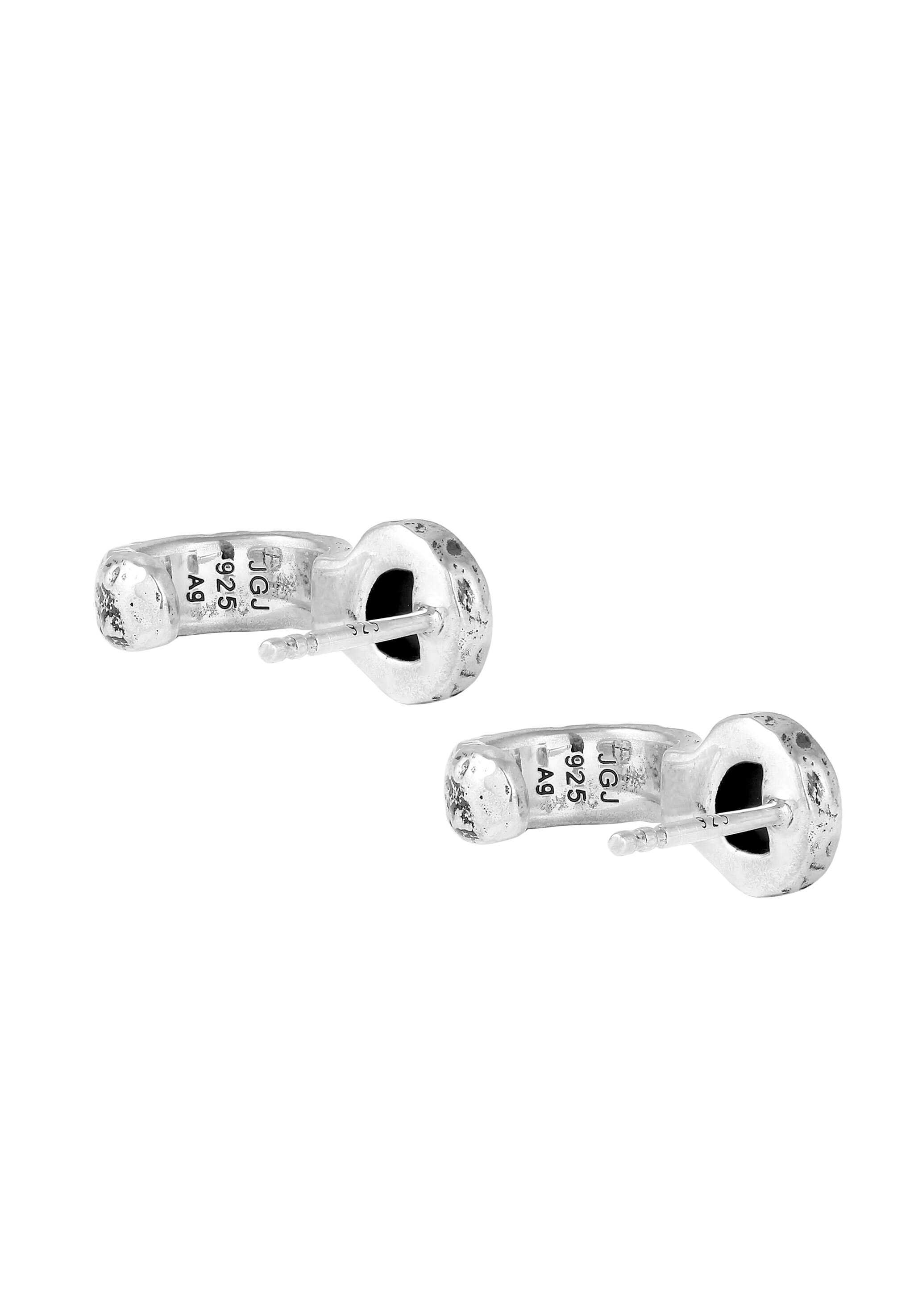 HAZE & GLORY Paar Ohrstecker »Ohrringe Ohrstecker Onyx Schwarz 925 Sterling Silber«