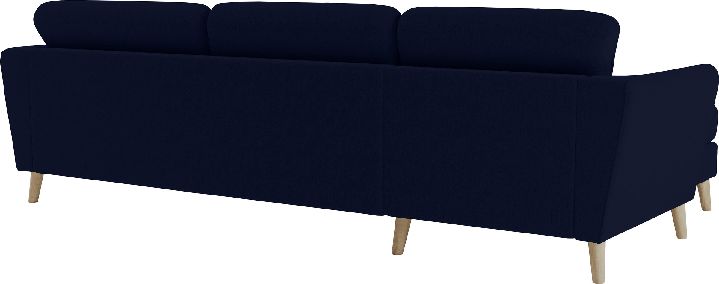 Home affaire Ecksofa »MARSEILLE (279/152cm),L-Form, Rec. rechts/links, verschiedene Bezüge«, Massivholzbeine Eiche, Landhausstil, Wellenunterfederung