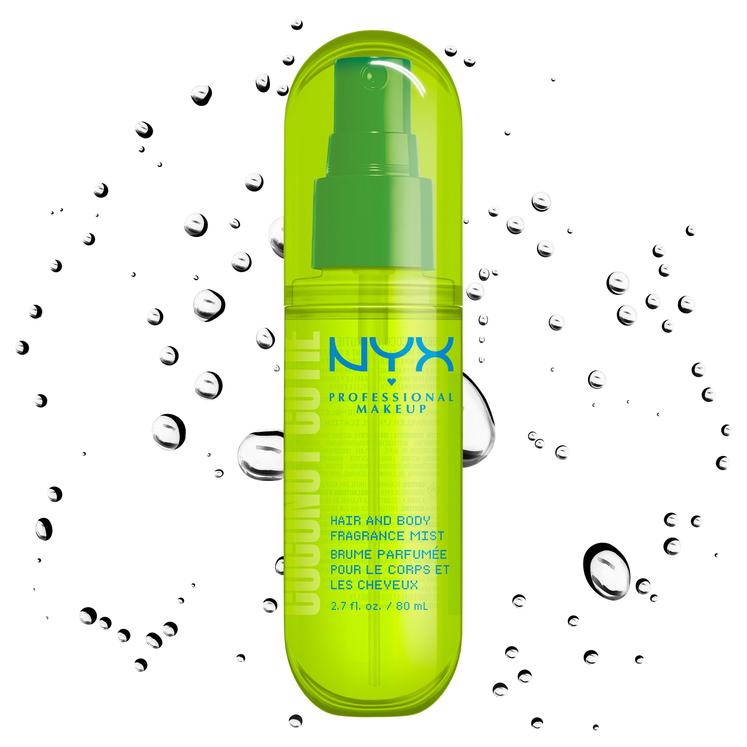 NYX PROFESSIONAL MAKEUP Bodyspray »COCONUT CUTIE HAIR & BODY MIST« tropische Mischung aus Kokosnuss & Pfirsich