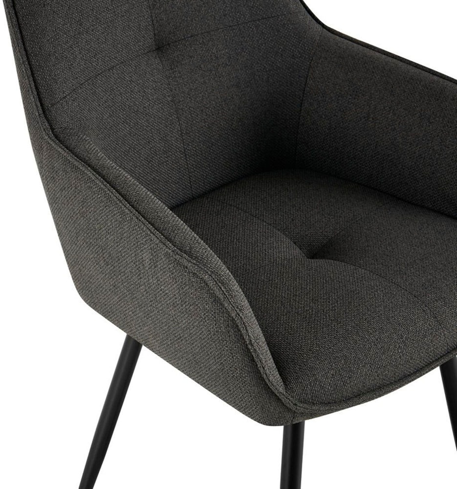 OTTO home Esszimmerstuhl »Azura, 2er-Set« (Set) 2 Stk.Moderner Armlehnstuhl mit 360 Grad drehbarer Sitzschale in Webstoff