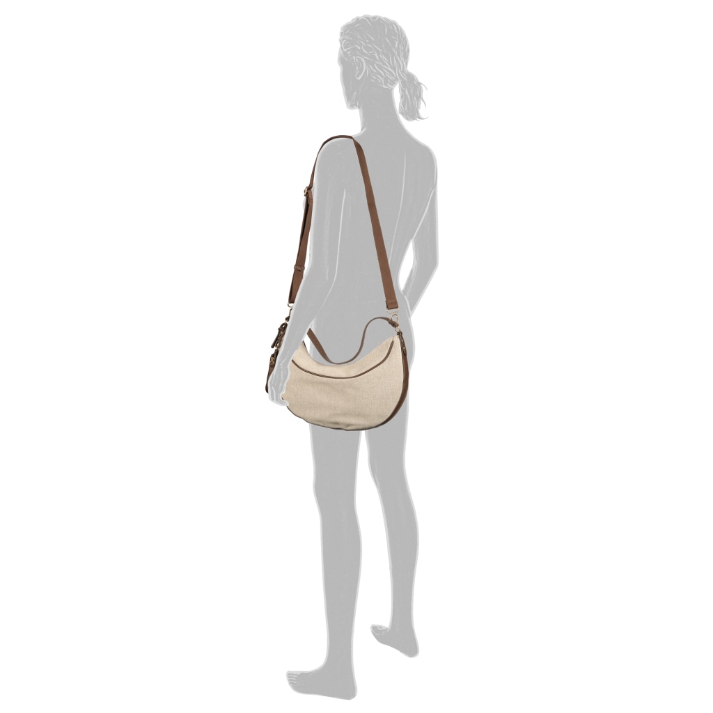 Gabor Hobo »Sibylla« aus Canvas mit edlem Lederimitat, glänzende Metalldetails & Gurtband